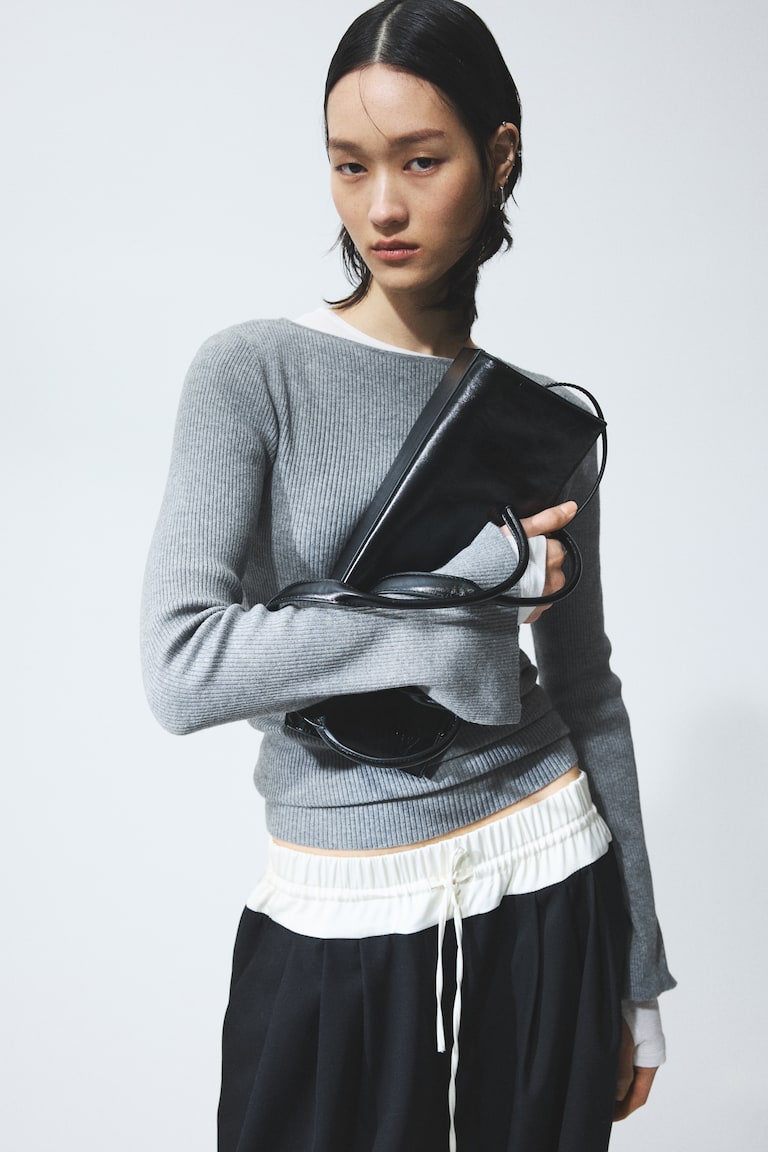 Bluza od rebrastog pletiva