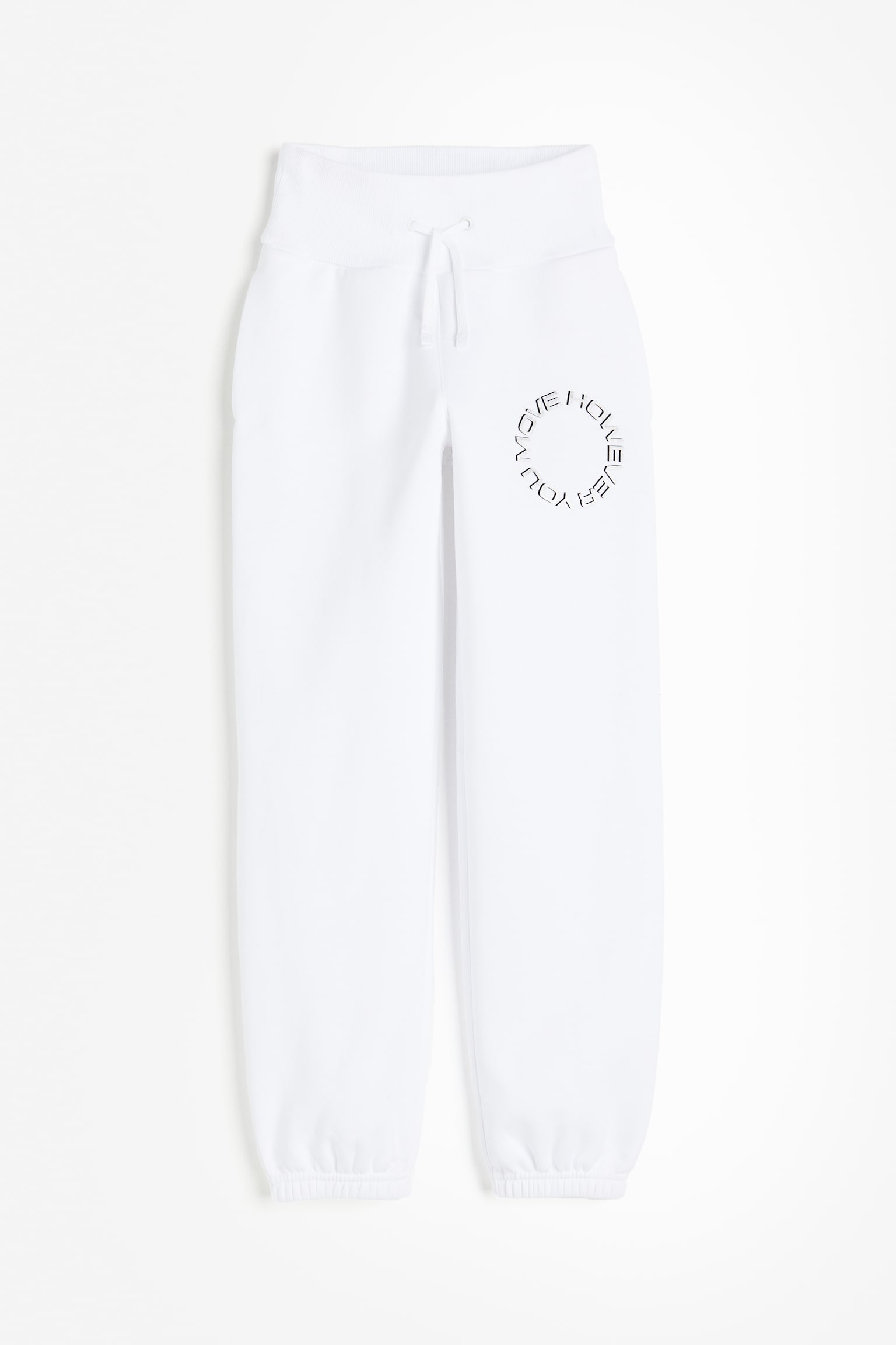 High Waist Track Pants - White/However you move/Light grey marle - 1