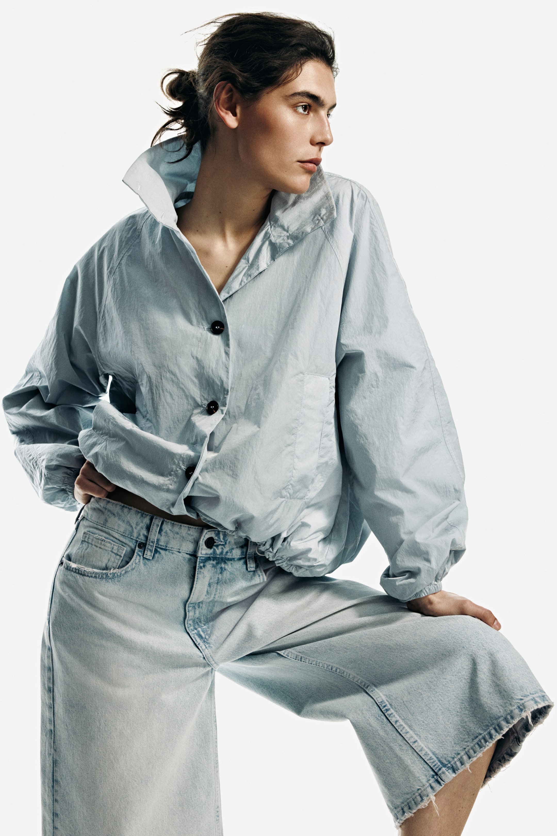Oversized Bubble-Hem Jacket