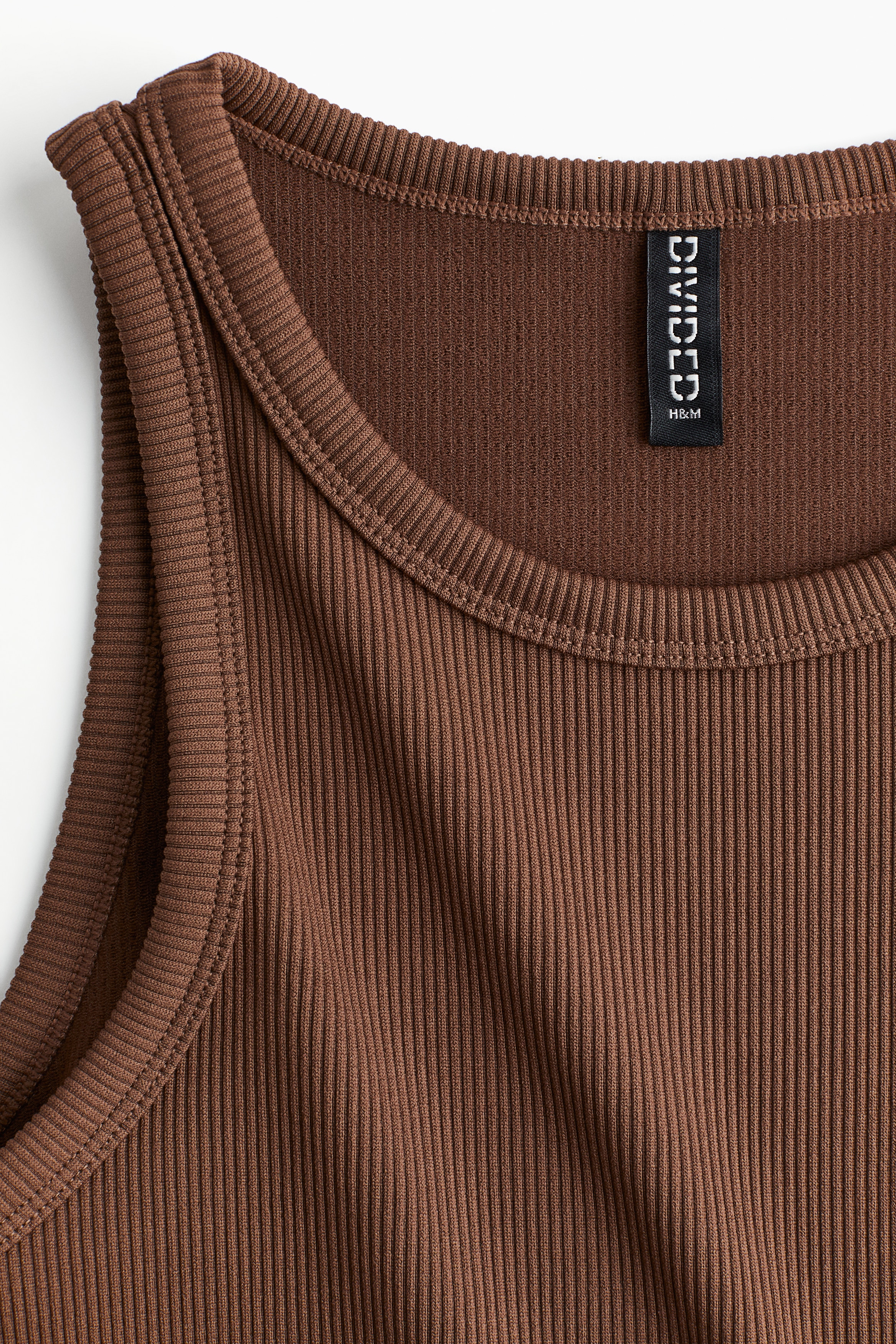 リブタンクトップ - ダークブラウン - レディース | H&M JP