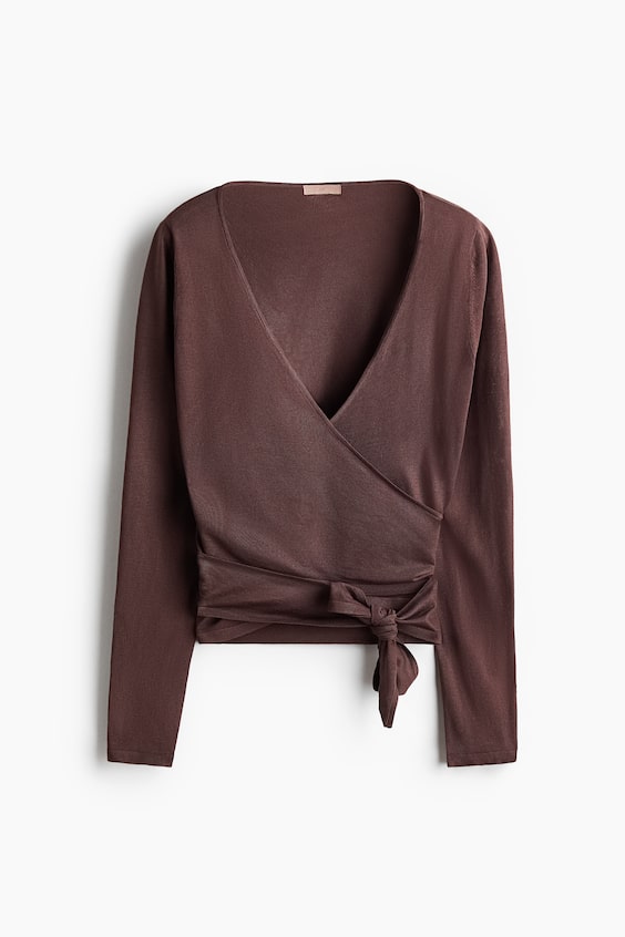 Женские кардиганы H&M Fine-Knit Wrap Cardigan
