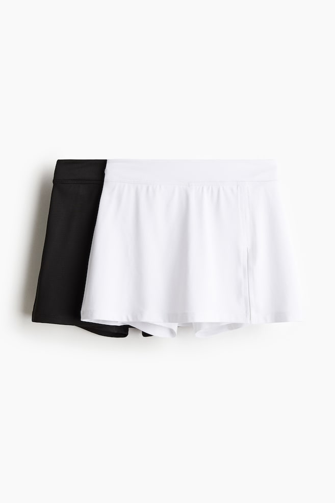 2-pack tennis skirts with DryMove™ - Black/White - 1
