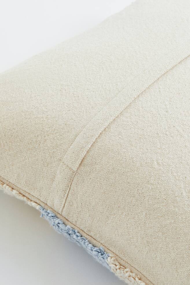 Tufted cotton cushion cover - Light beige/Checked - 3