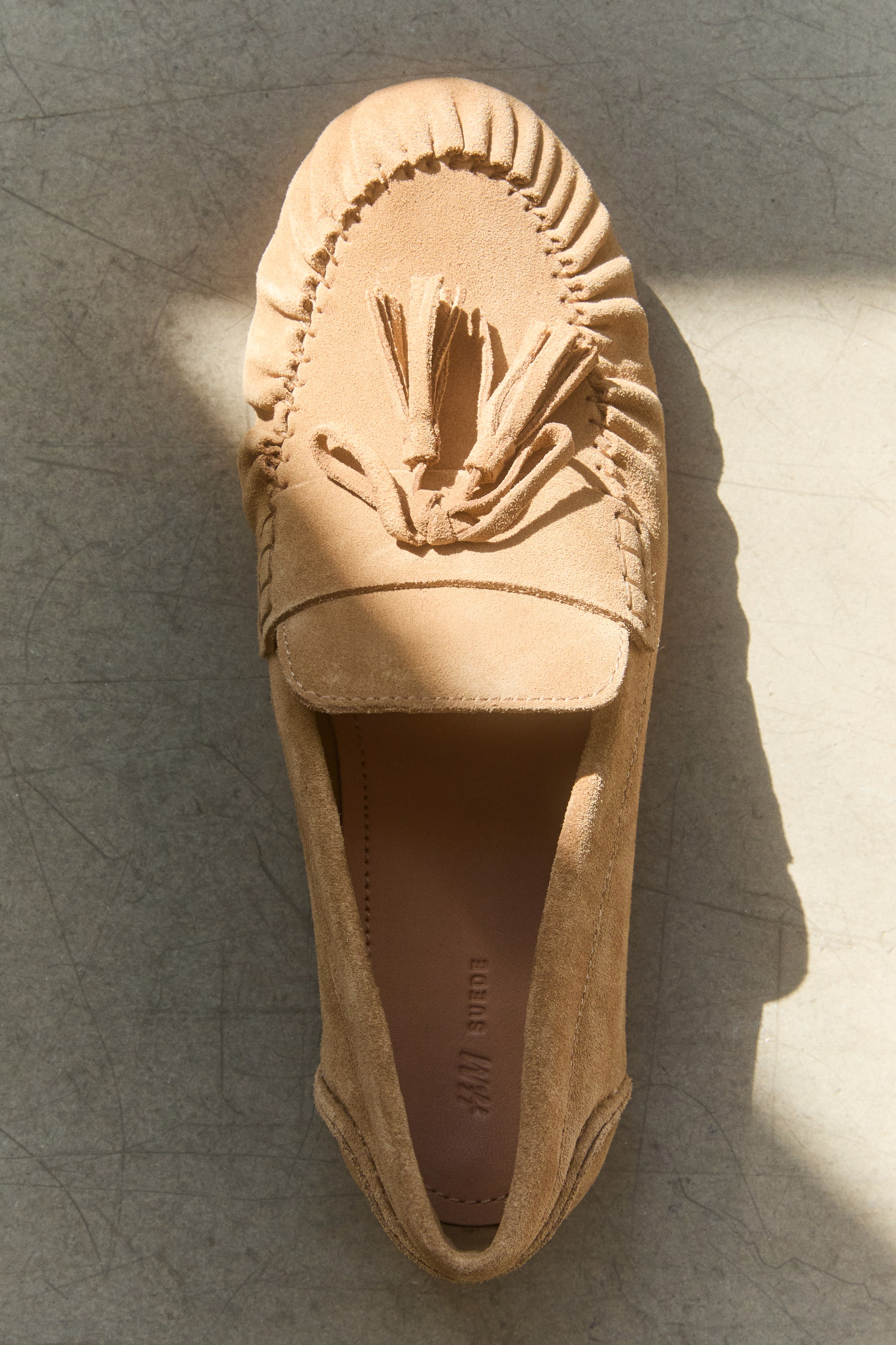 Agrandir l'image: Loafers en cuir velours - Beige - FEMME | H&M FR 1