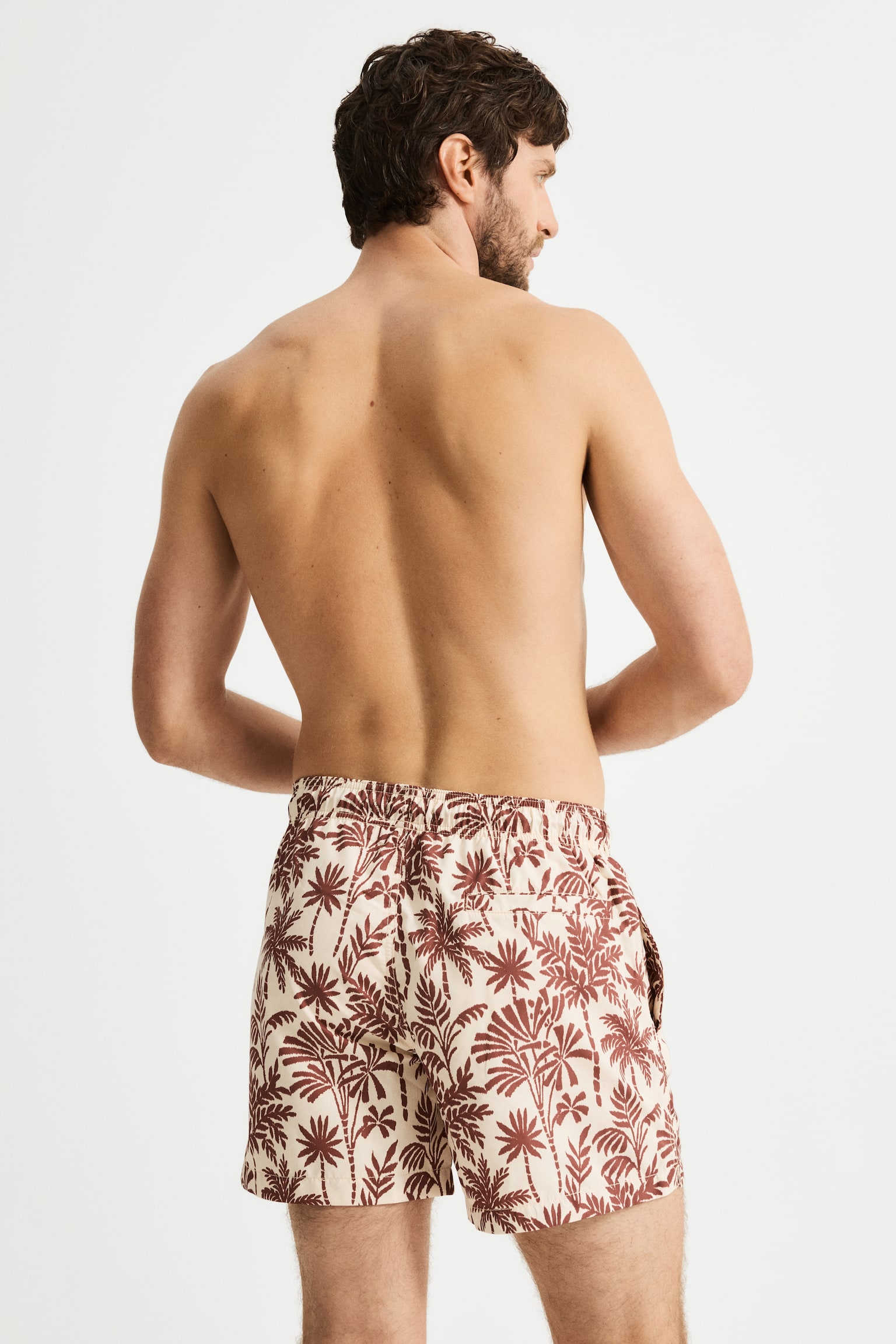 Traje de baño con diseño - Beige/Palmeras/Negro/Palmeras/Verde/Palmeras - 4