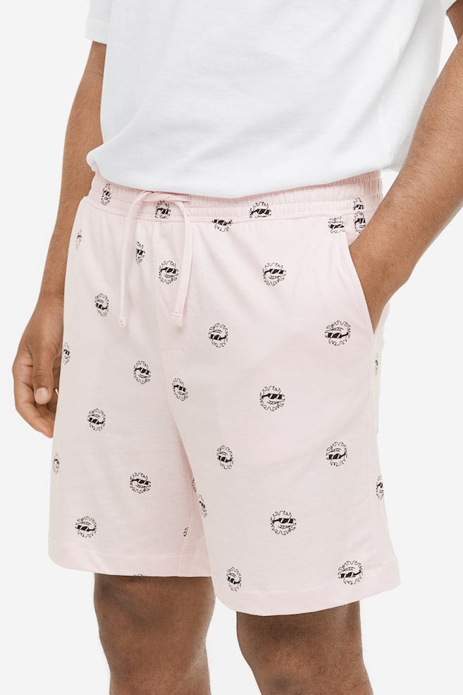 Regular Fit Pyjama shorts - Light pink/Suns/Beige/Block-patterned/Dark blue/Clouds - 3