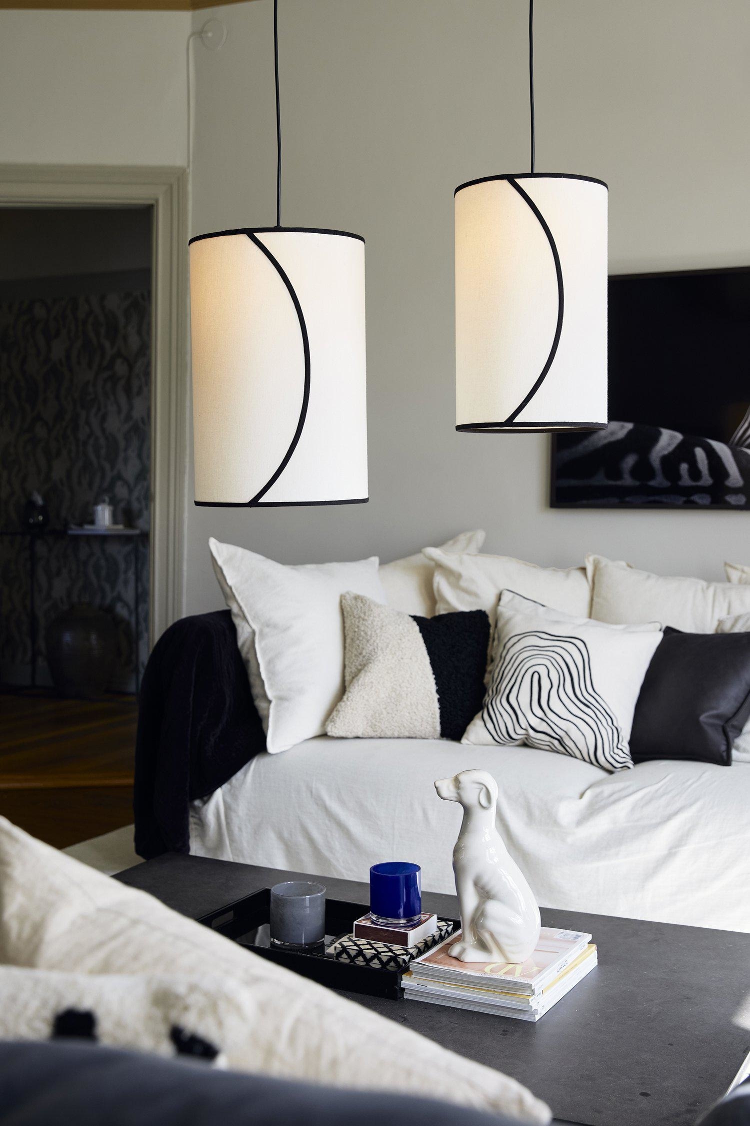 Ava Hängelampe 25 cm - Cremeweiß