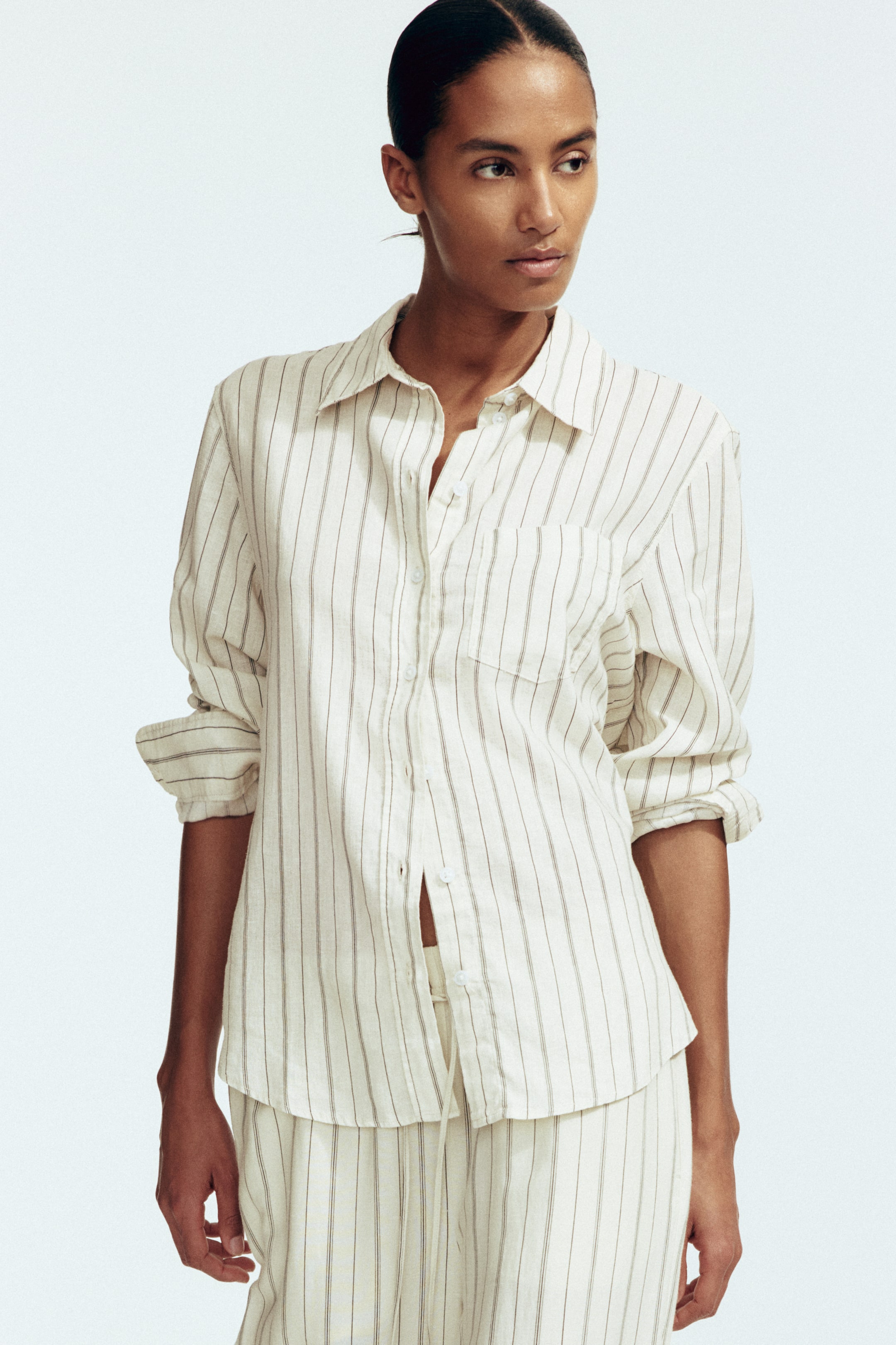 Linen-Blend Shirt