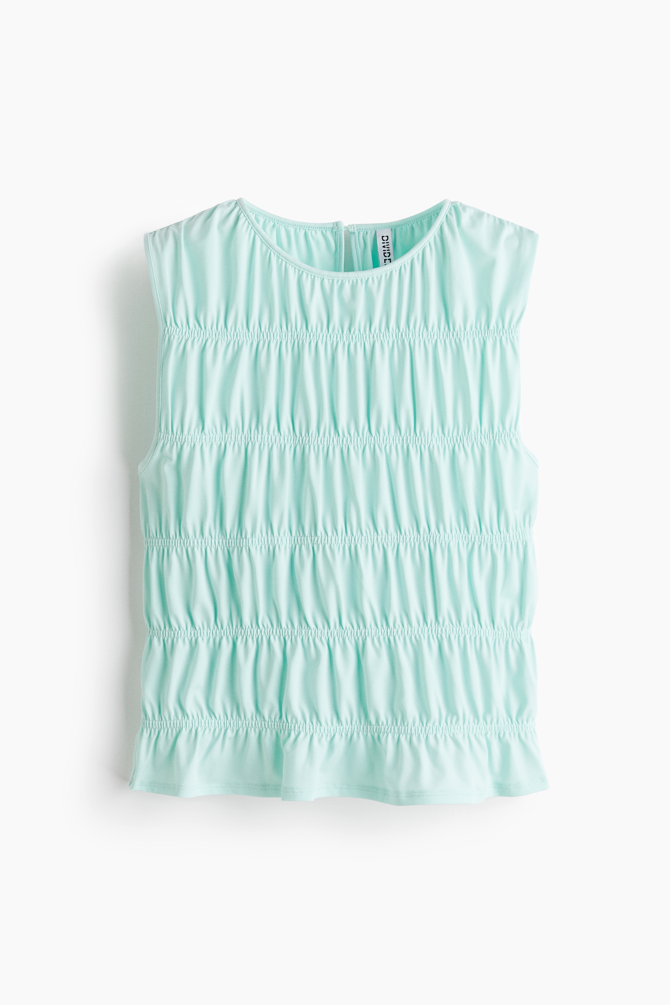 Smocked jersey top