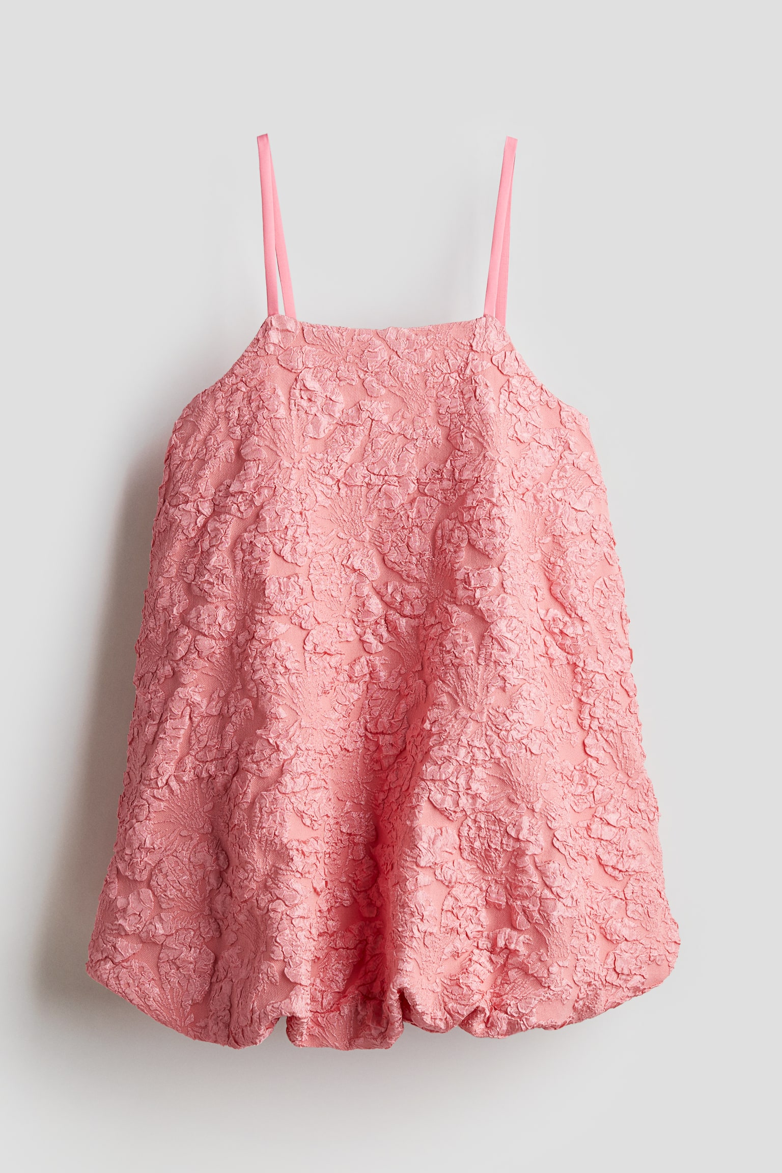 Voluminous Bubble Hem Dress - Pink - 1