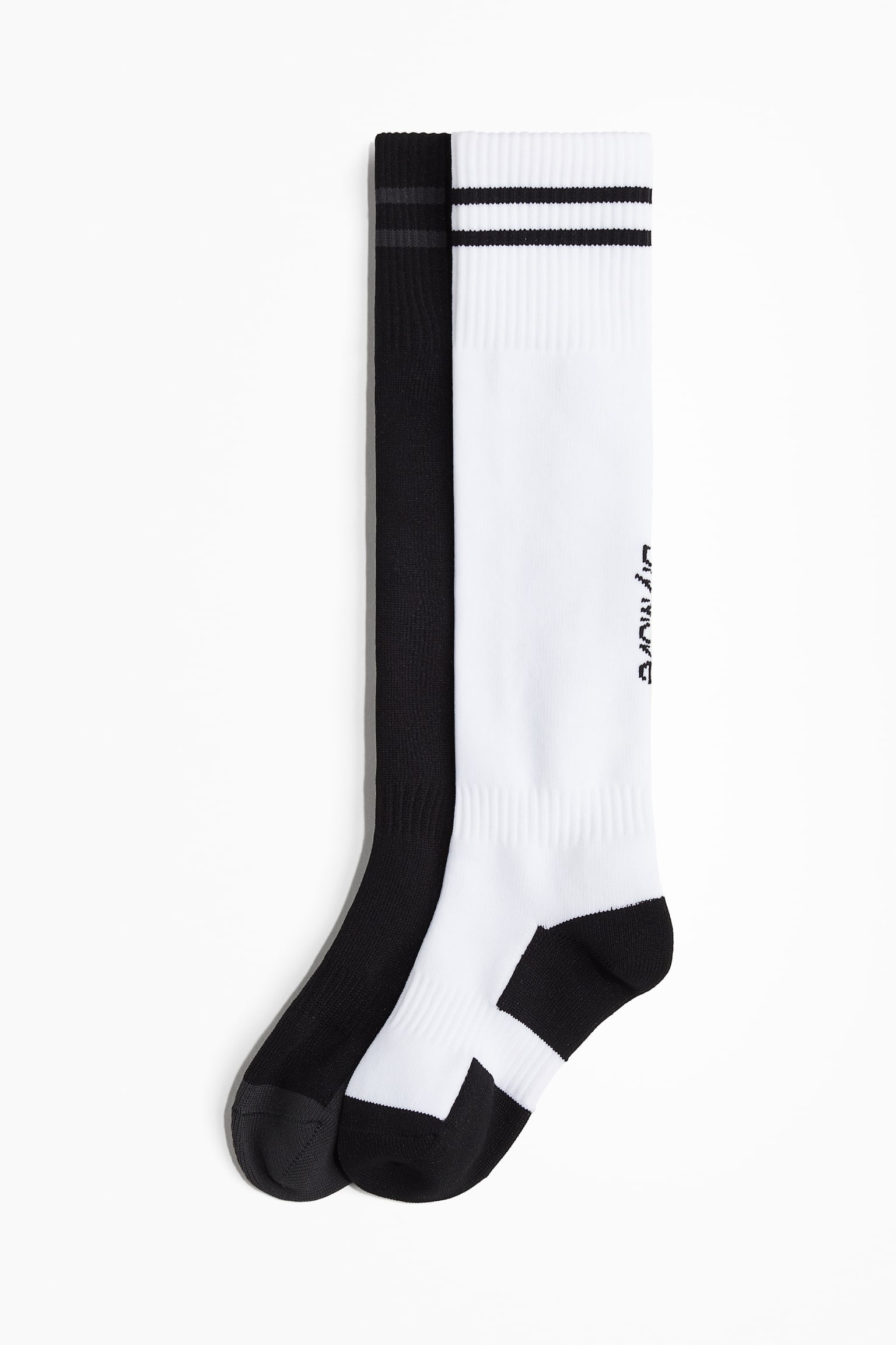 2-pack football socks in DryMove™ - Black/White - 1