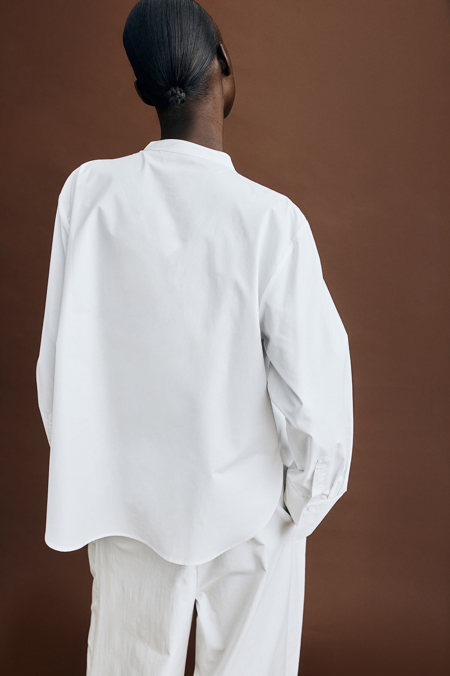 Poplin Tuxedo Shirt - White - 6