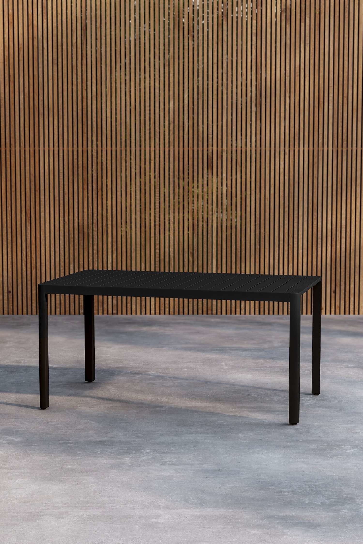 Giardini Dining Table - Aluminum, Black/Aluminum, Beige