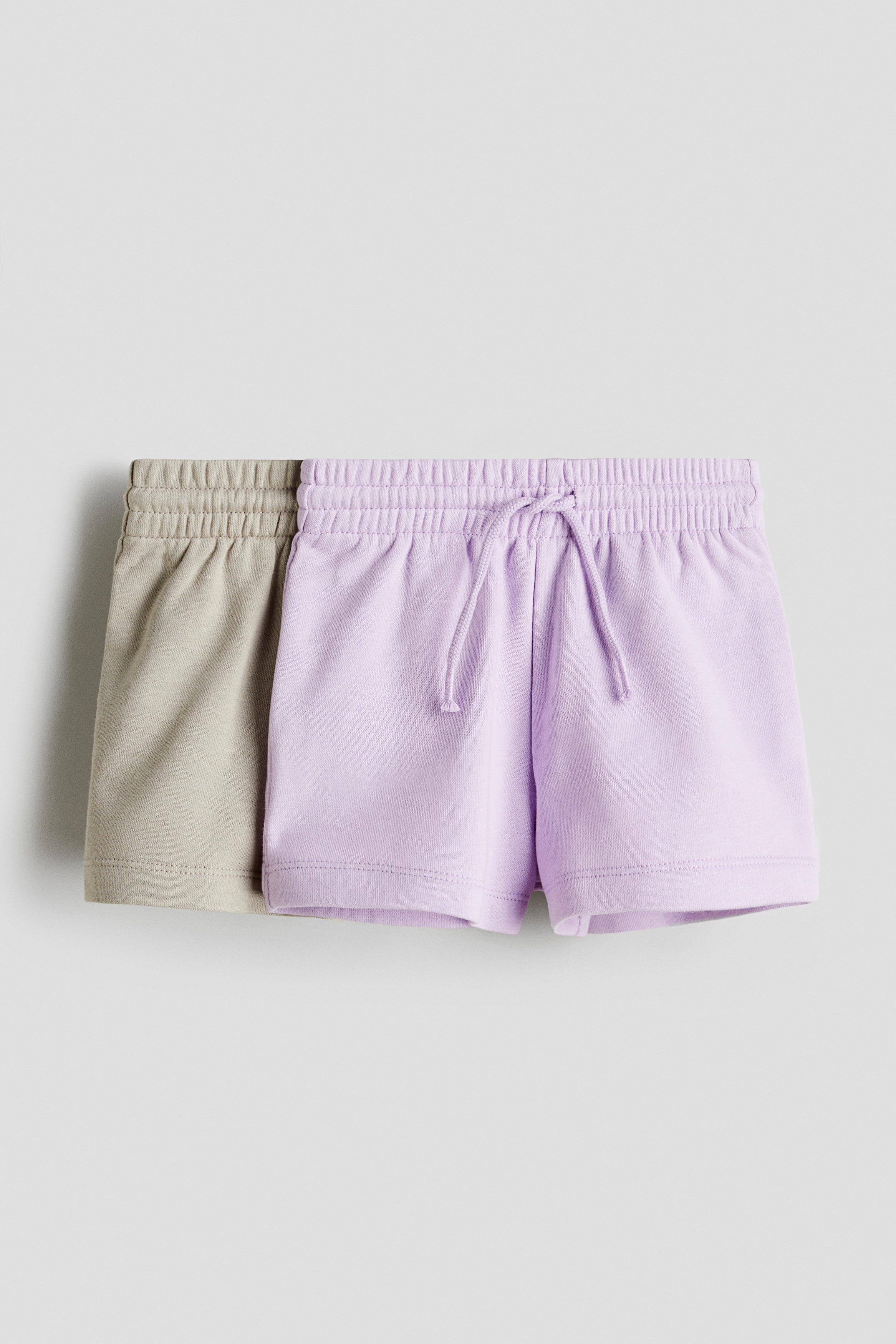 2-Pack Sweatshorts - Light purple/beige - Kids | H&M US