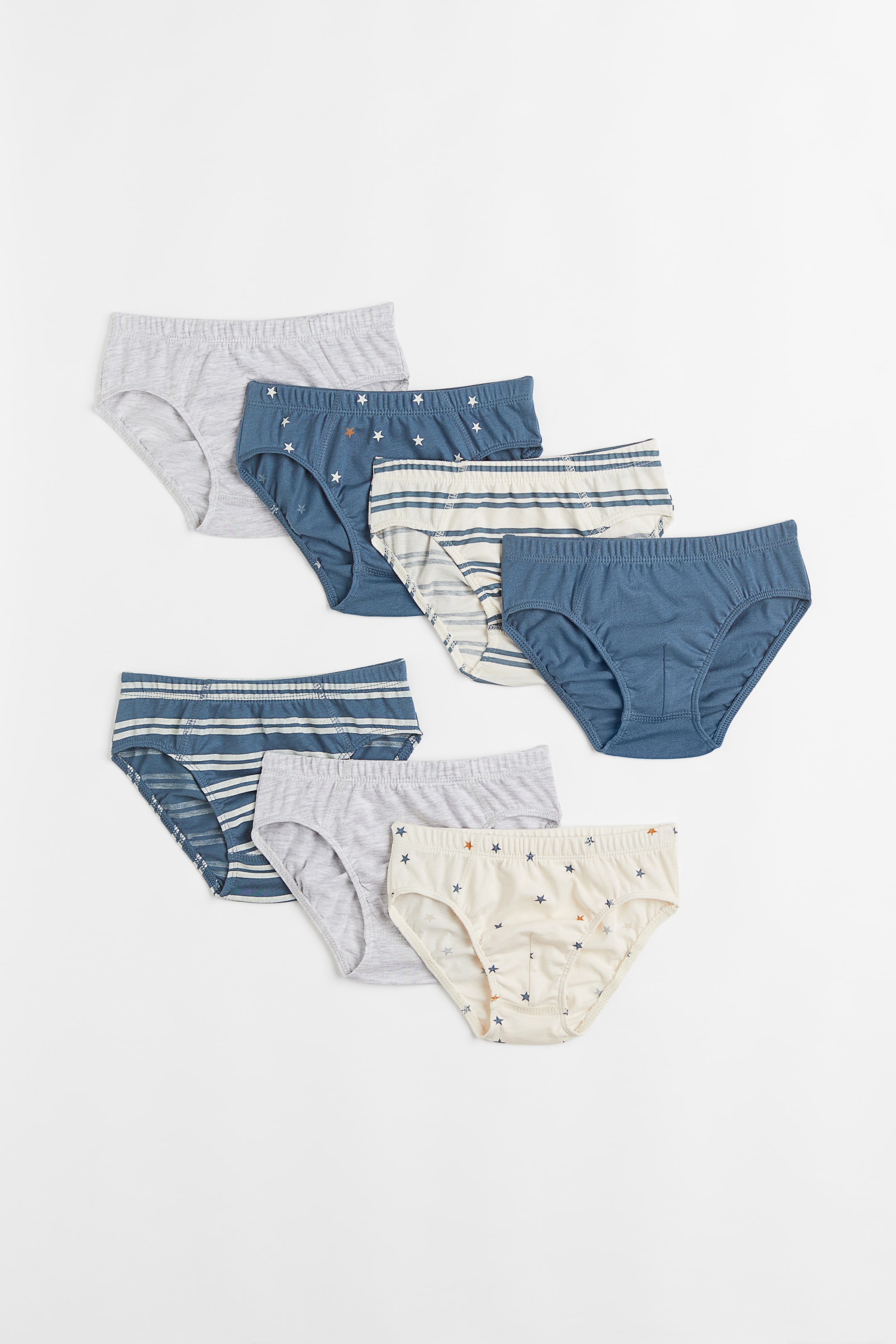 View larger image: 7-pack cotton boys’ briefs - White/Stars - Kids | H&M 1