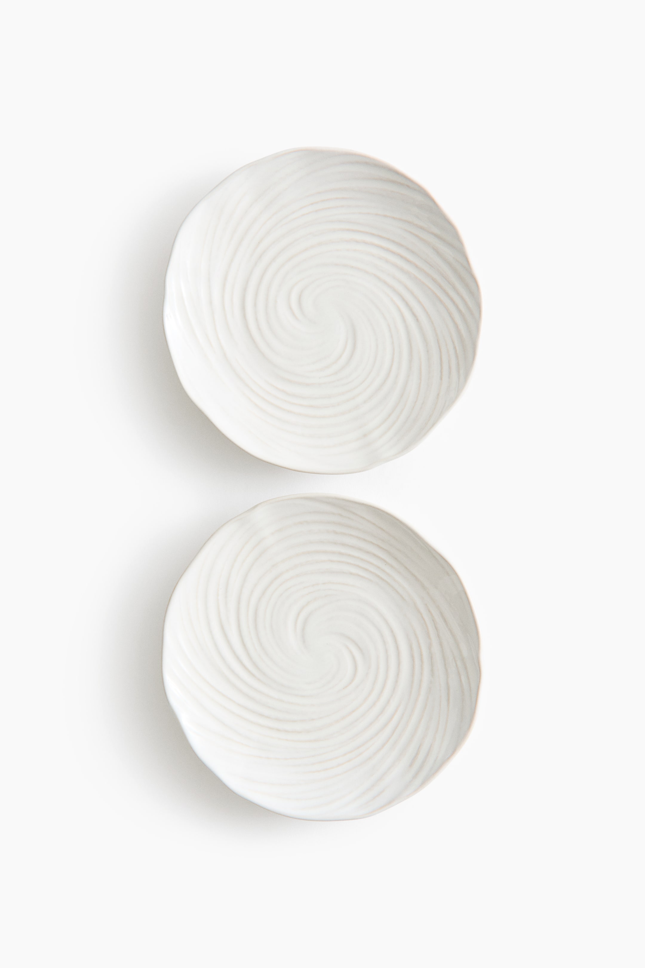 2-Pack Textured Stoneware Appetizer Plates