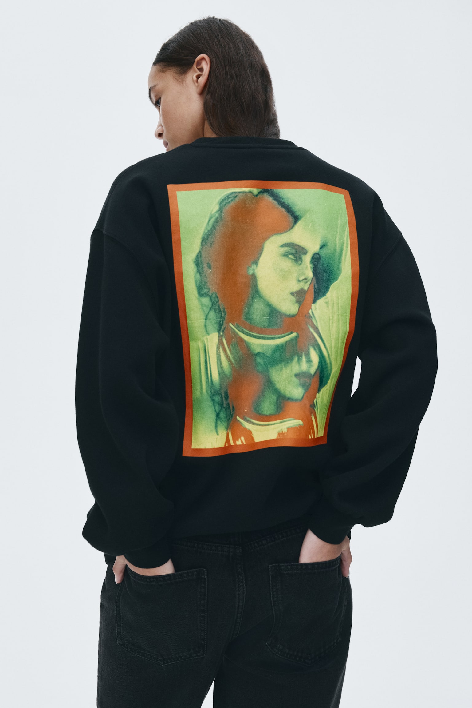 Oversized print-motif sweatshirt - Black/Billie Eilish/Black/Pacha - 3