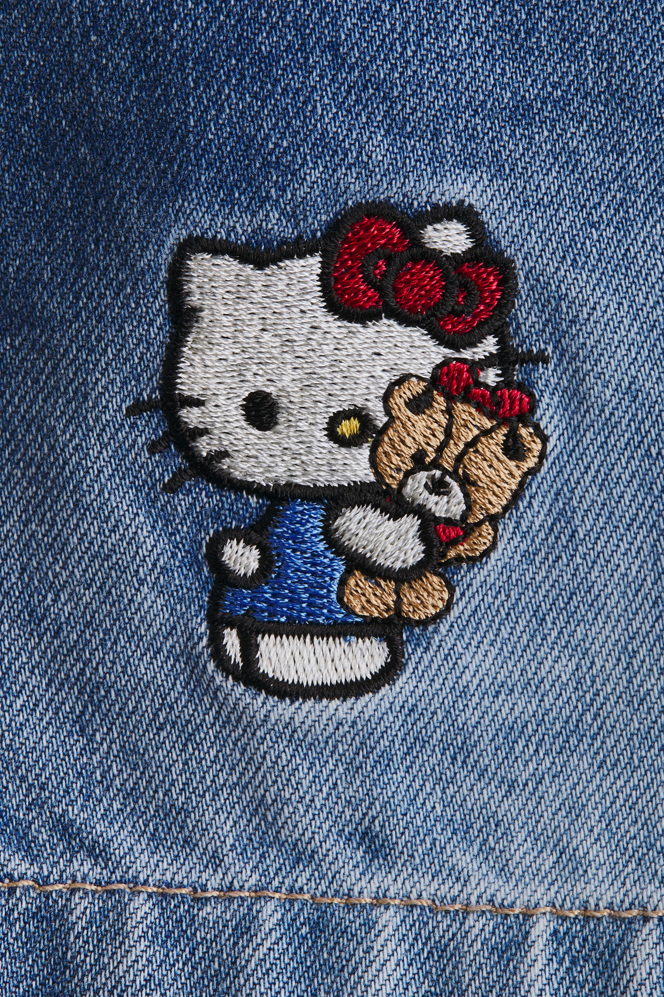 Детские шорты H&M Printed Denim Shorts — фото 3
