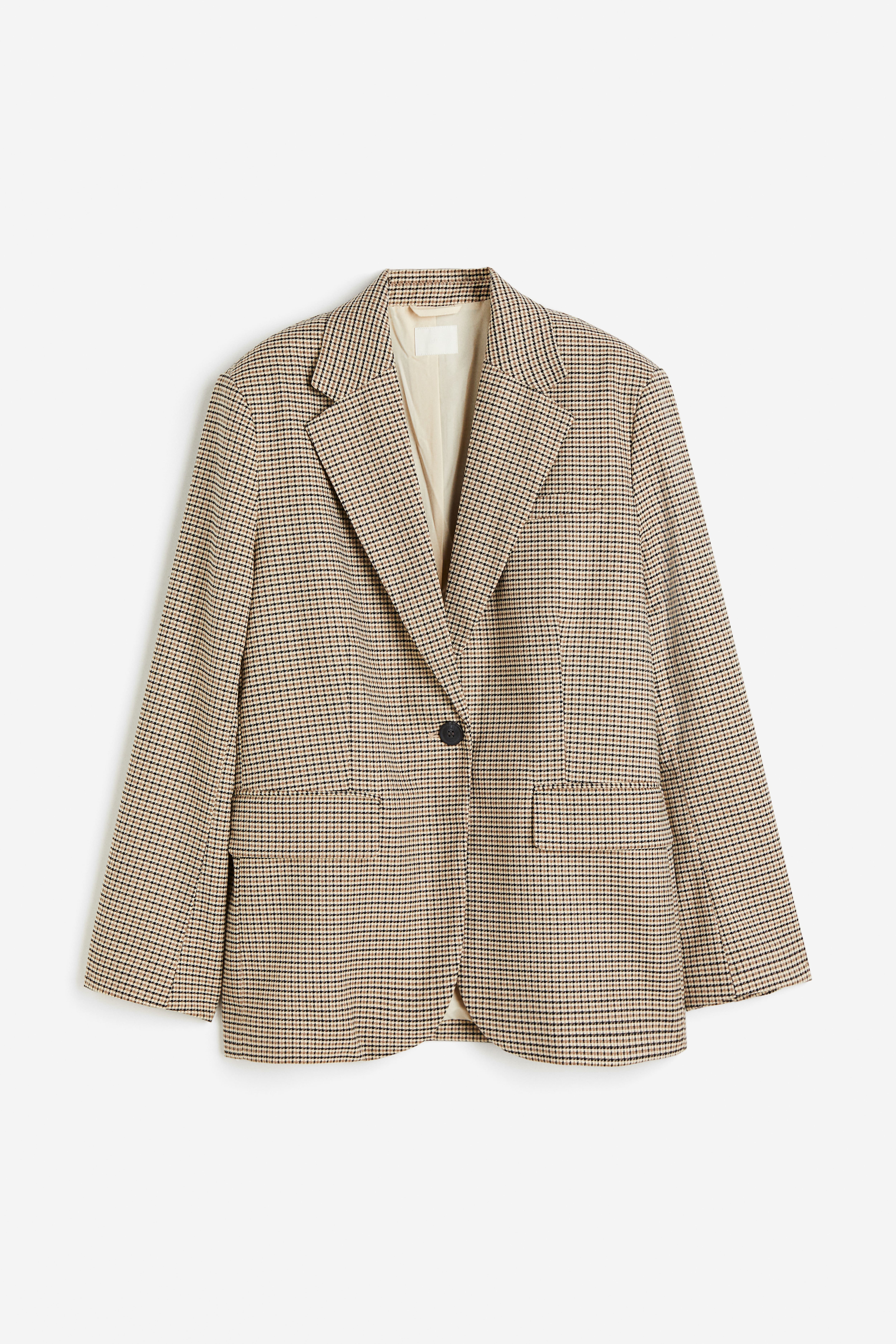 H&m brown blazer best sale