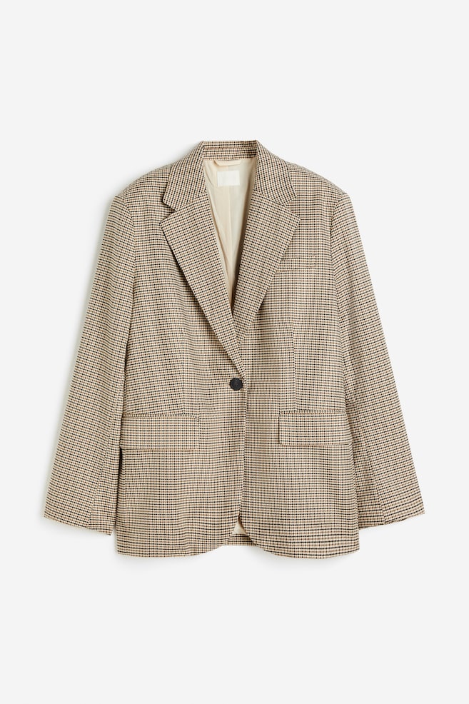 Oversized blazer - Brown/Dogtooth-patterned/Black/Beige/Checked - 2