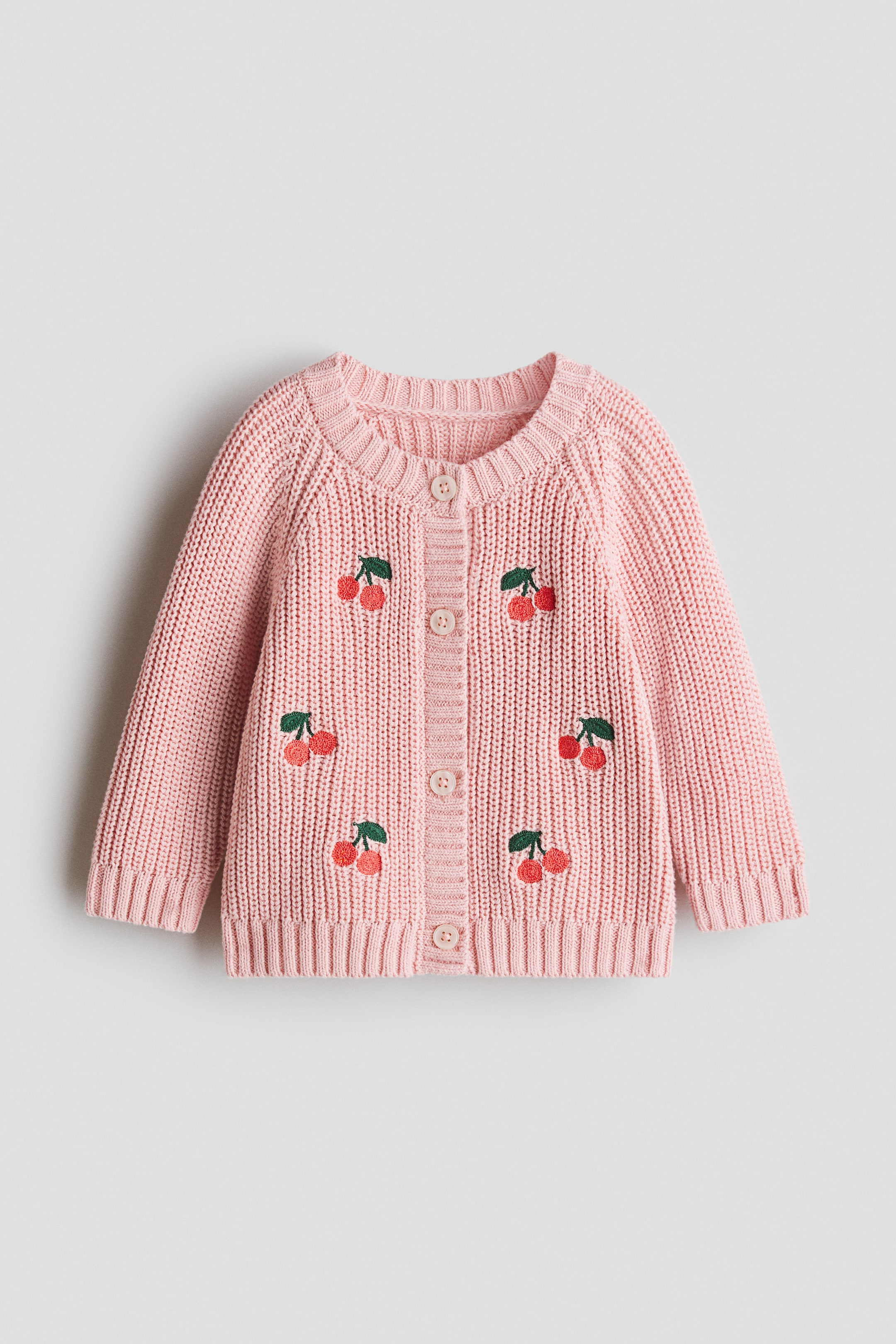 Xem ảnh lớn hơn: Áo cardigan có hoạ tiết thêu - Màu hồng/Quả anh đào - Kids | H&M VN 4