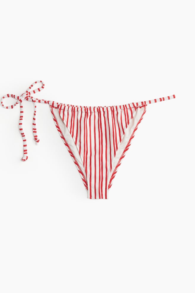 Bragas de bikini tanga - Rojo/Franjas - 1