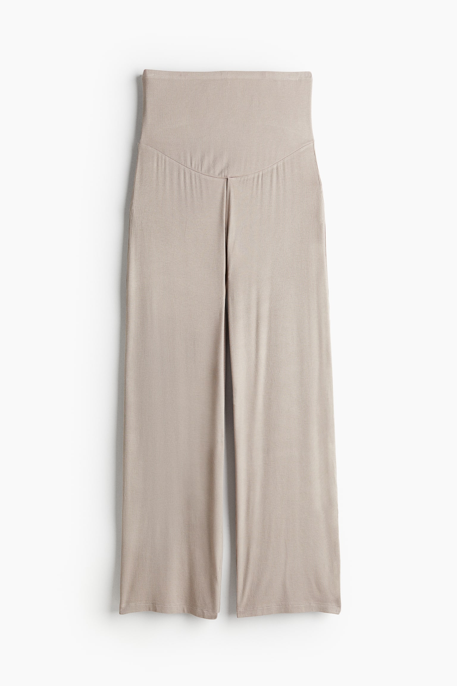 MAMA Before & After Rib Jersey Pants - Light beige - 2