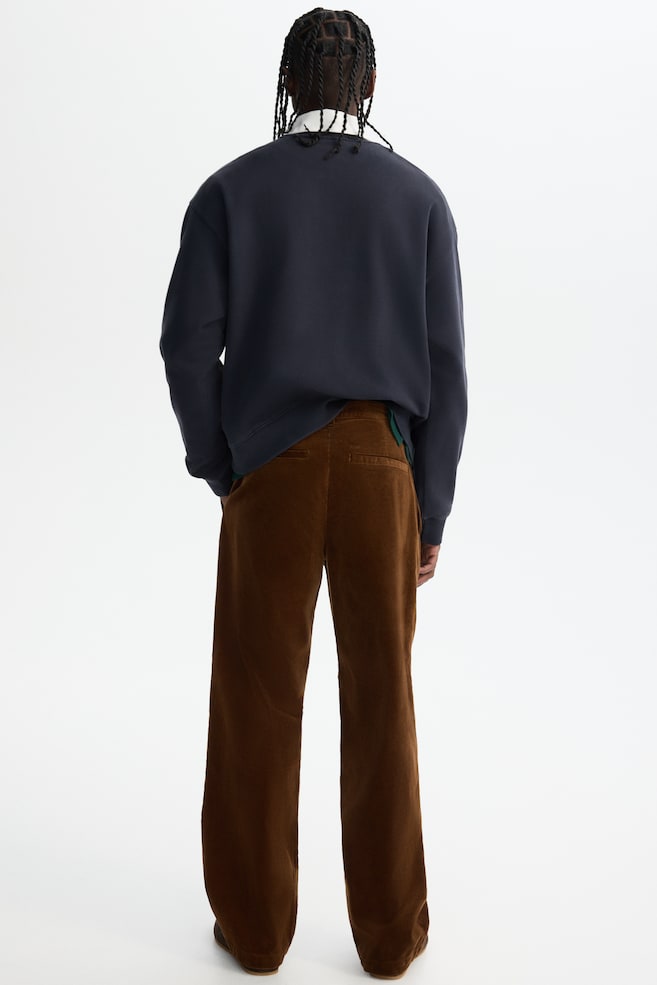 Relaxed-Fit Corduroy Pants - Dark brown/Dark khaki green/Black/Brown/Beige - 5