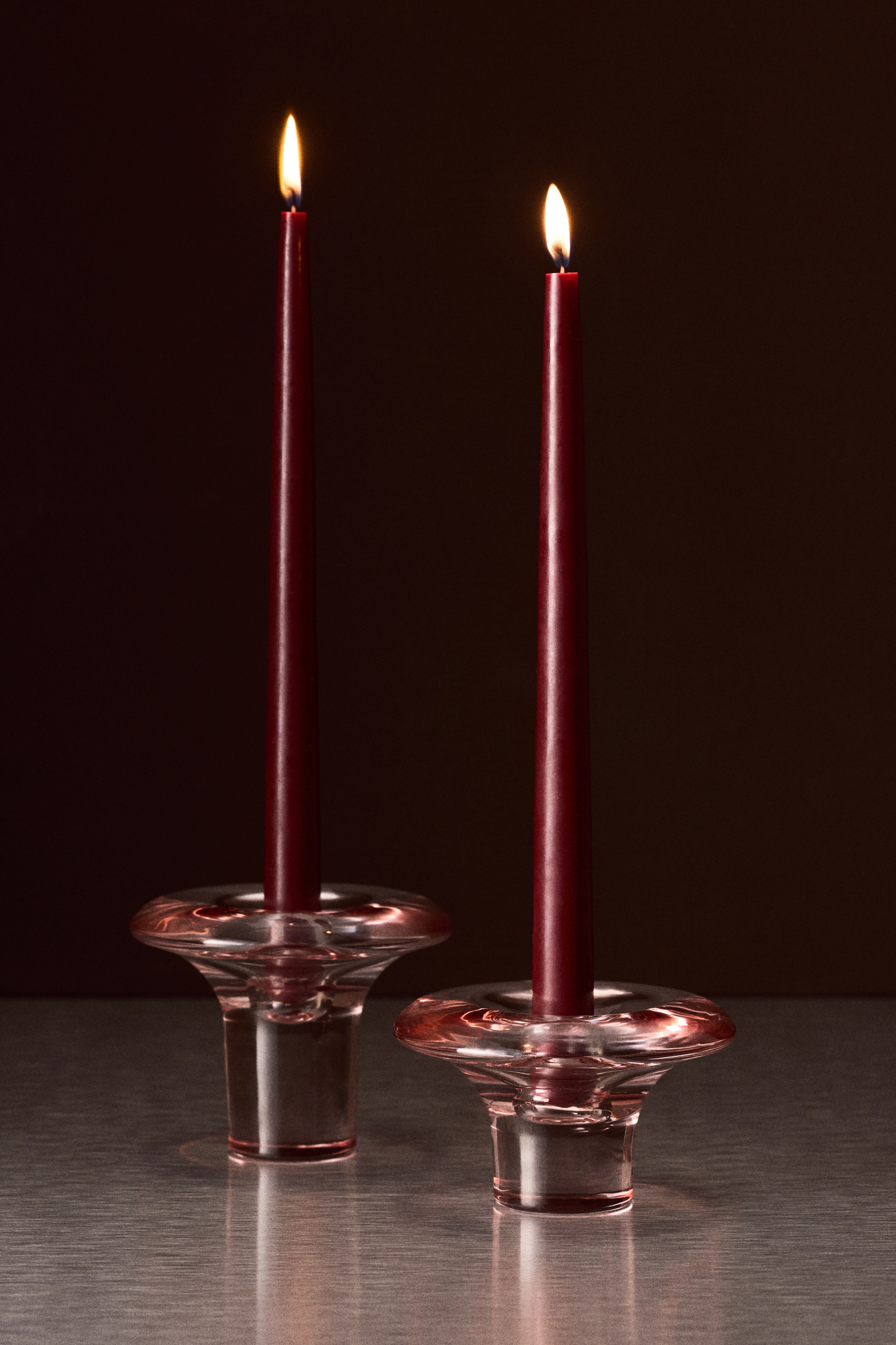 Bougeoir en verre