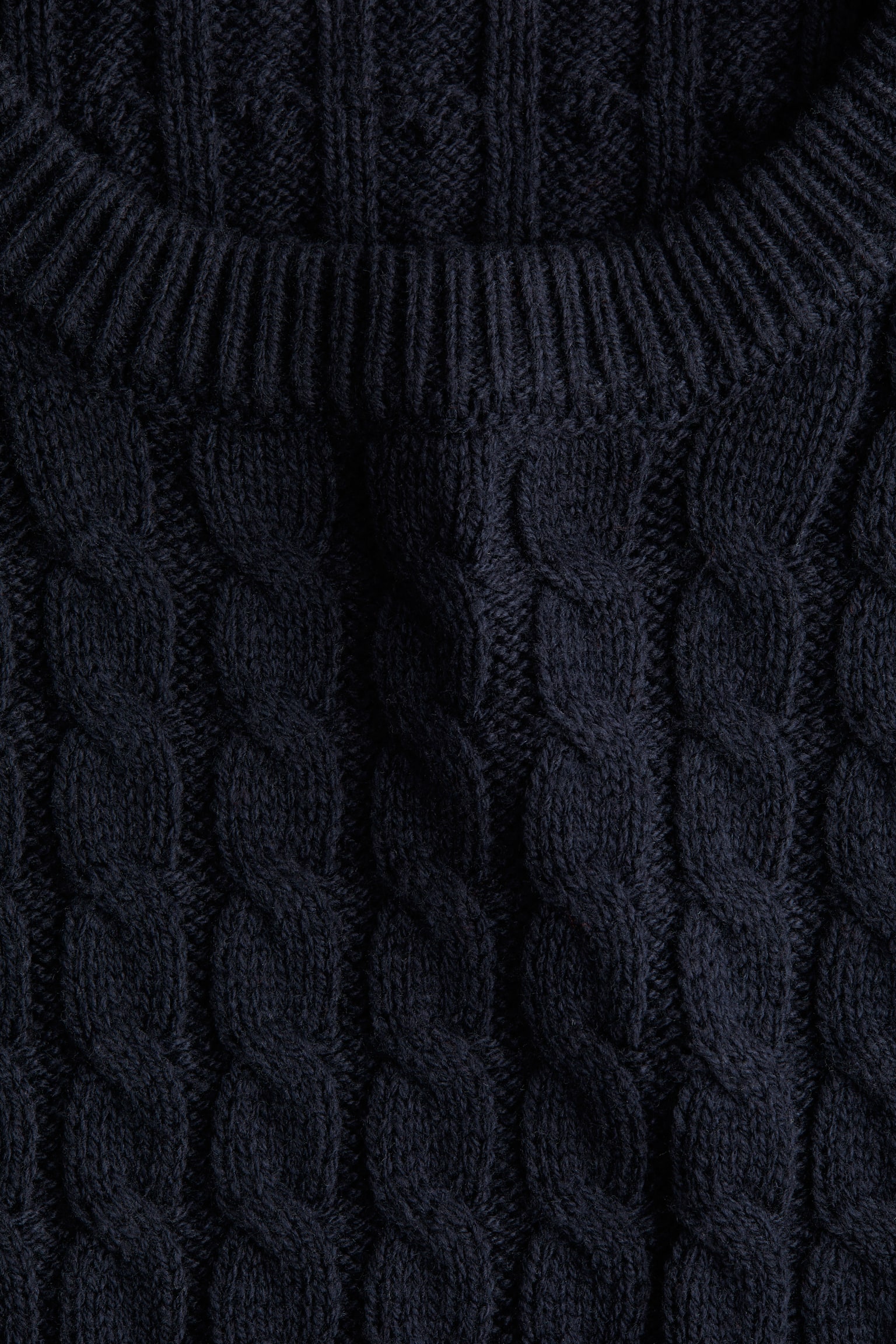 絞花針織套衫 - 海軍藍/奶油色/米色/亮紅色 - 4