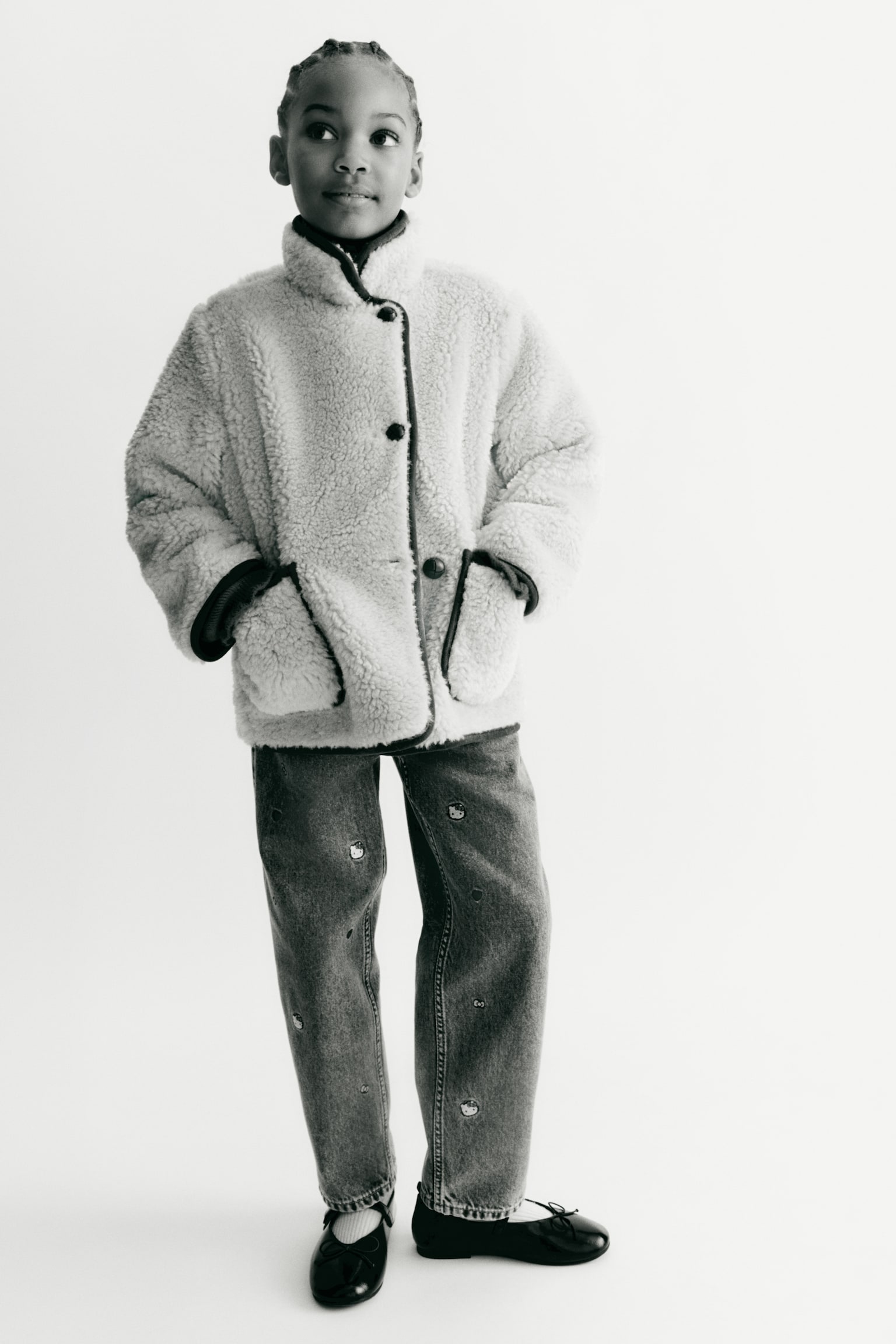 Детская куртка H&M Teddy Fleece, цвет: Бежевый — фото 3