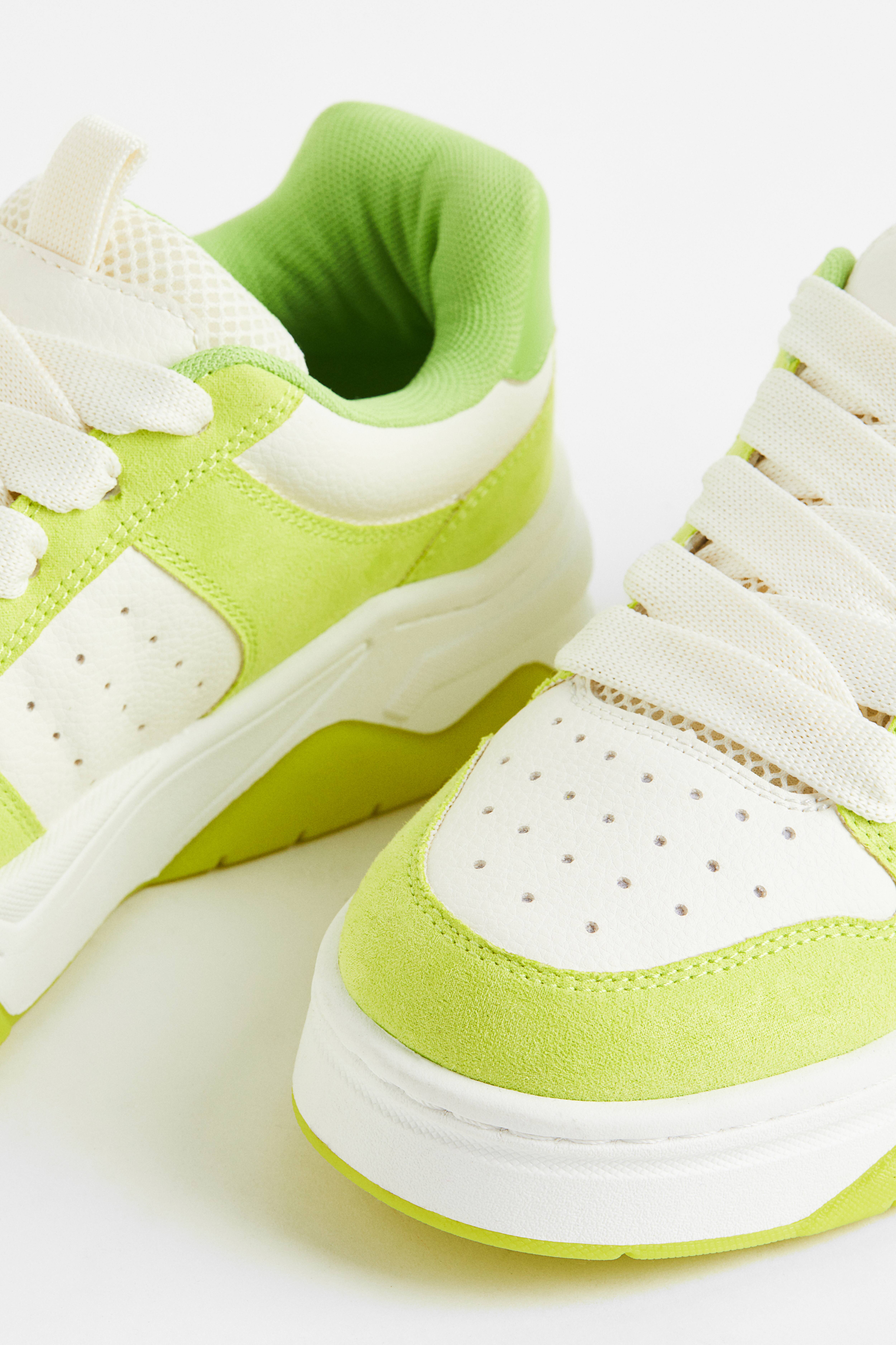 Fashion lime green chunky sneakers