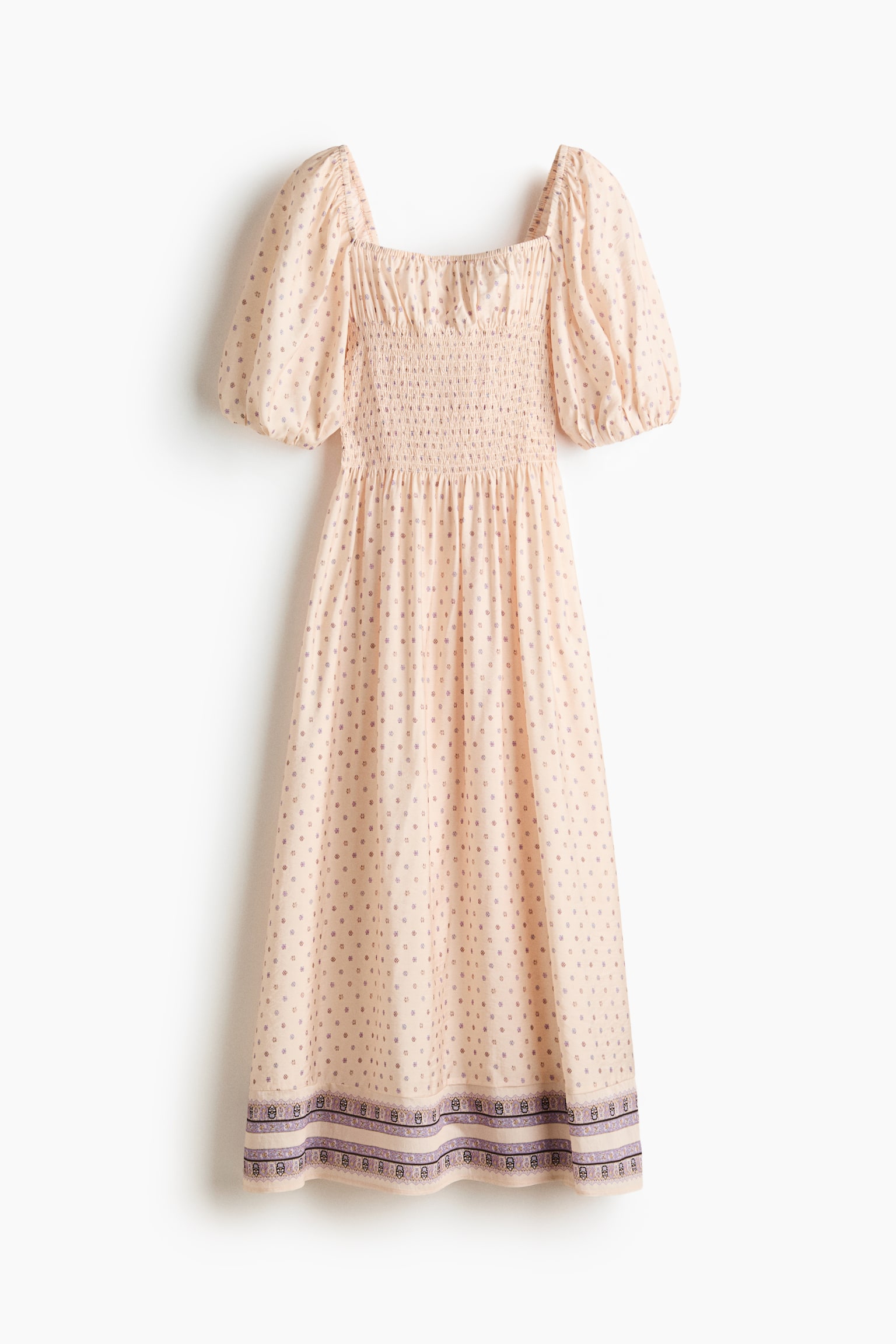 Smocked-waist dress - 2