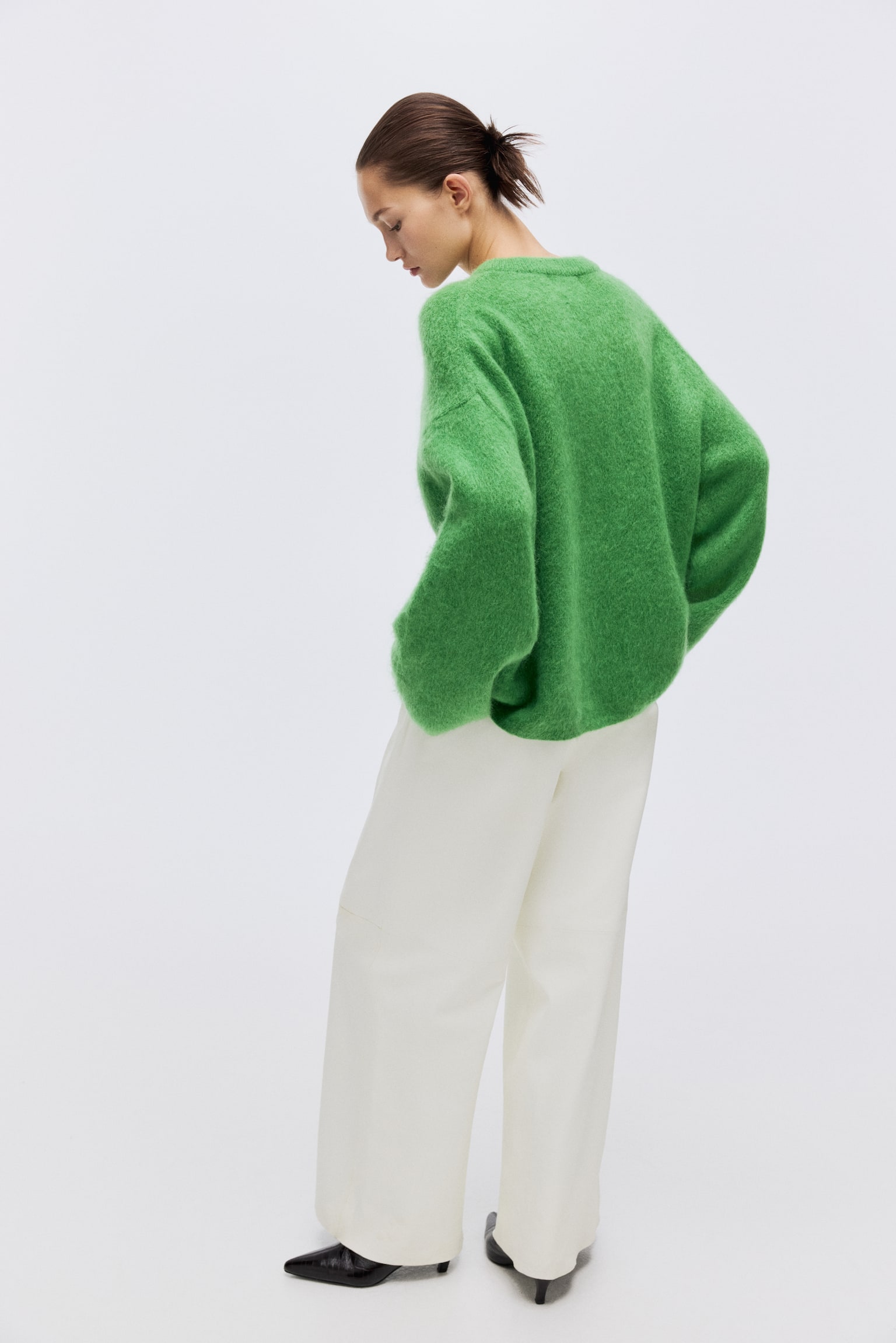 Oversized mohair-blend jumper - Green/Dark beige/Black/Burnt orange/Bright orange/Dark grey/Mustard yellow/Brown/Red/White - 6