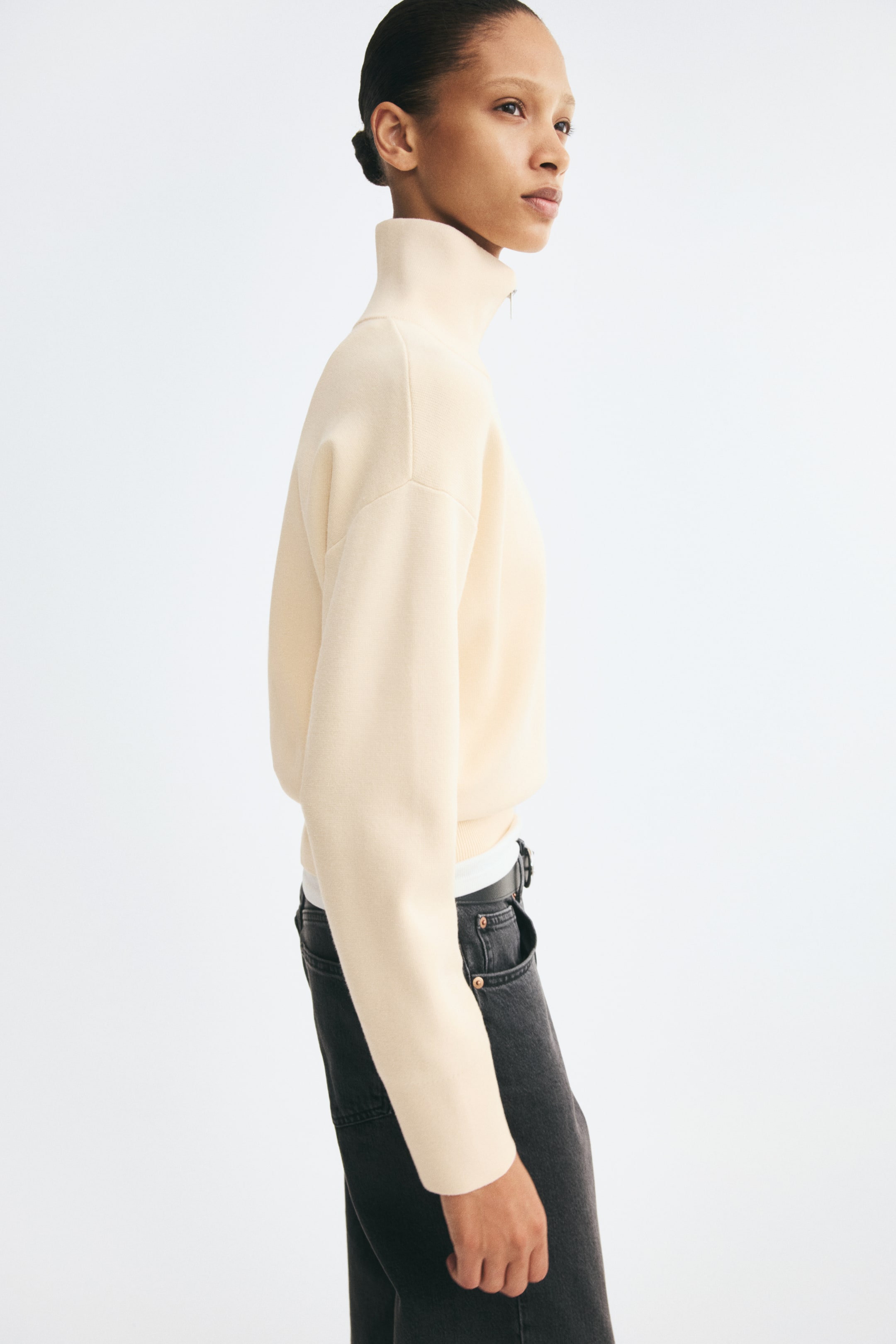 Fine-Knit Half-Zip Sweater
