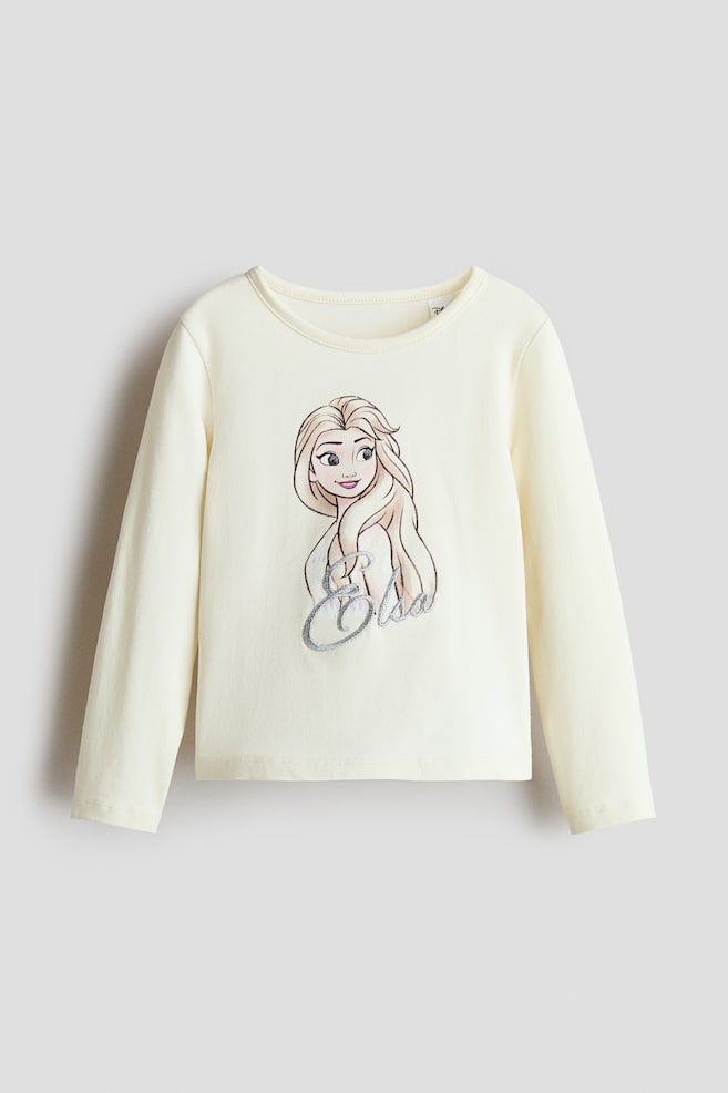 Playera de manga larga en algodón - Crema/Frozen/Blanco/Minnie Mouse - 1