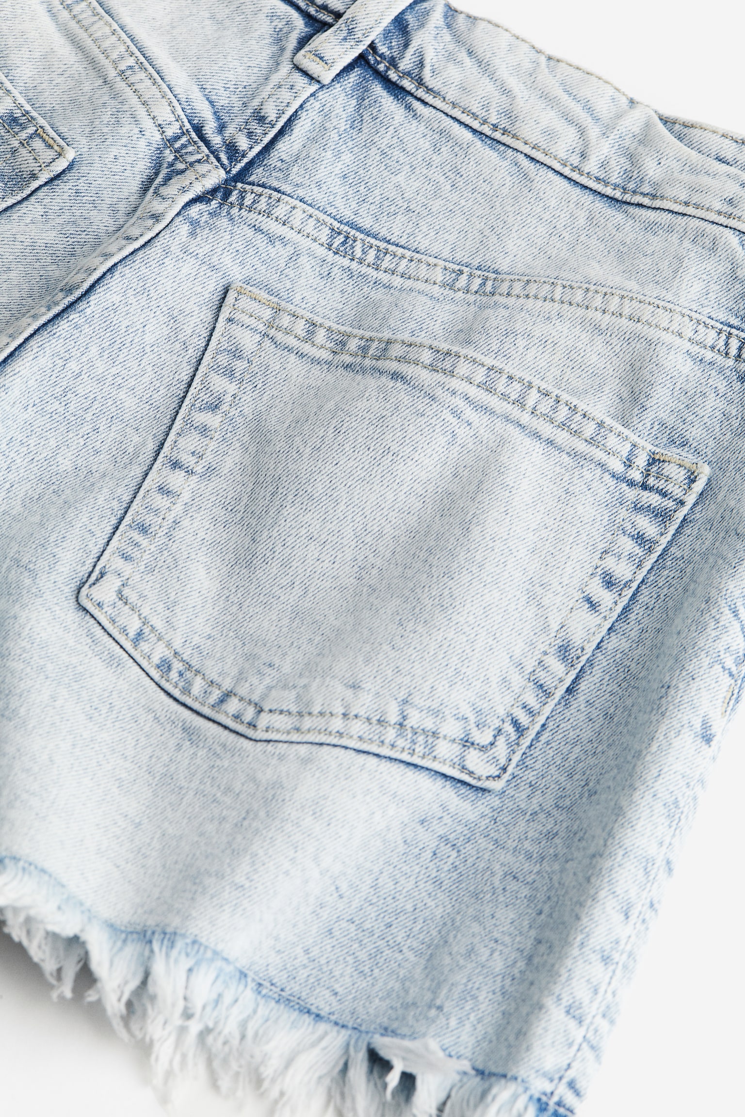 High Waist Denim Shorts - Pale denim blue/Light grey/Black/Pale denim blue/White/Light denim blue - 6