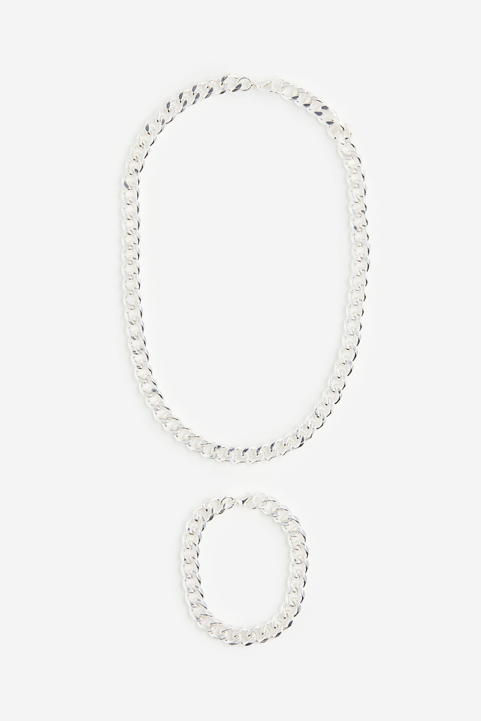 Necklace and bracelet - Silver-coloured - 1