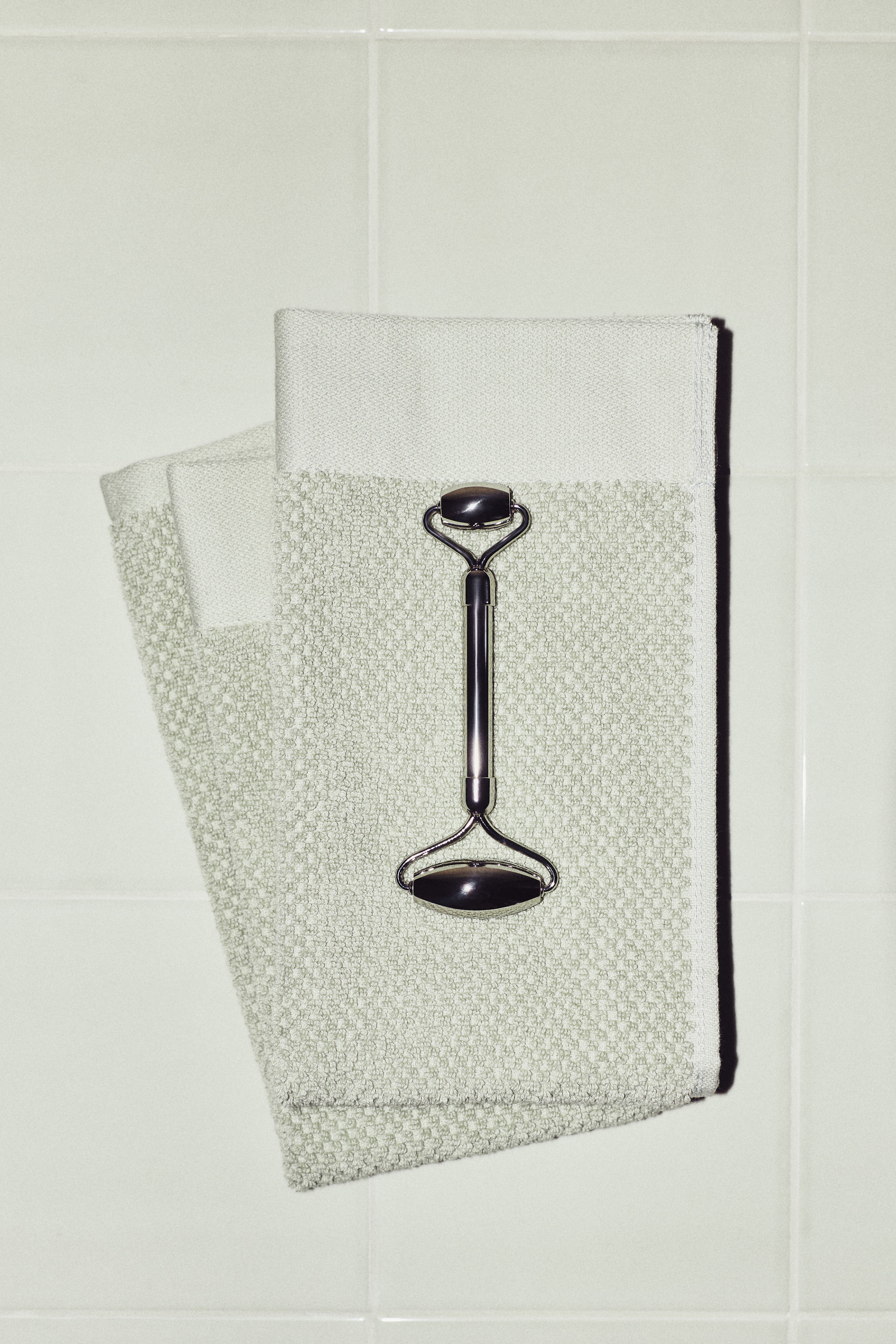 2-pack Cotton Terry Guest Towels-Sage green