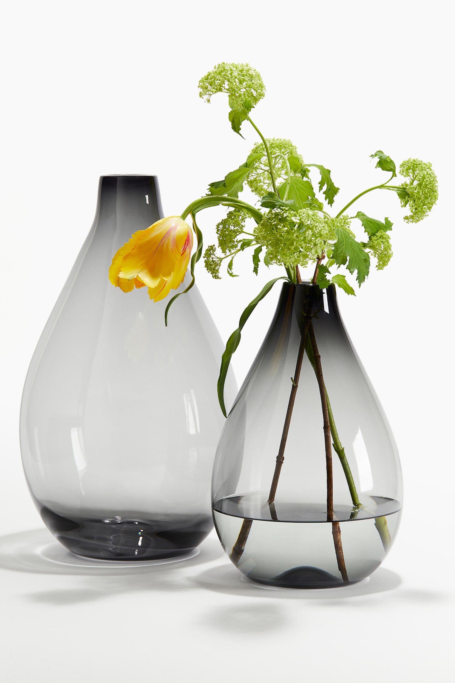 Tall teardrop vase - Dark grey - 7