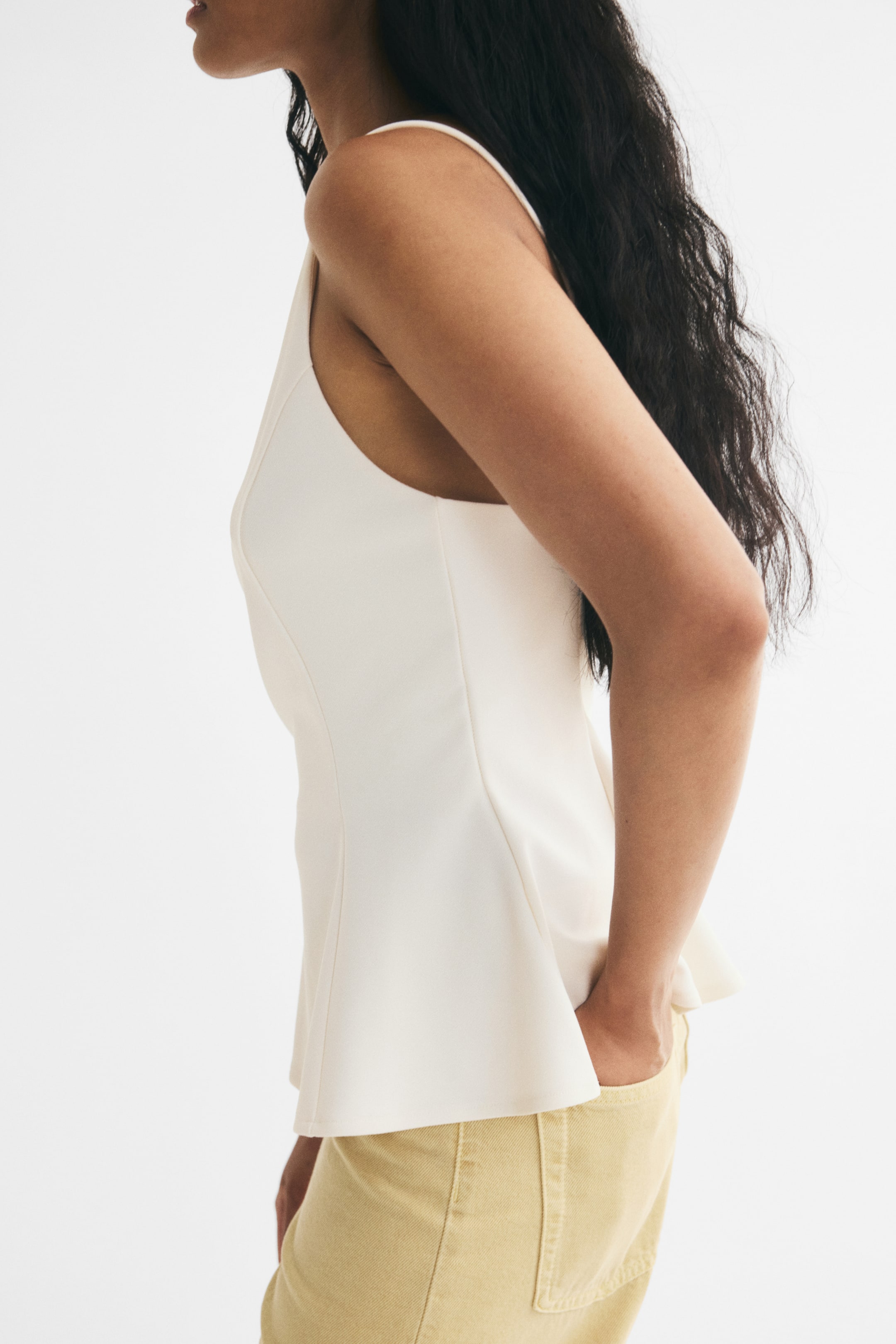 Sleeveless Peplum Top
