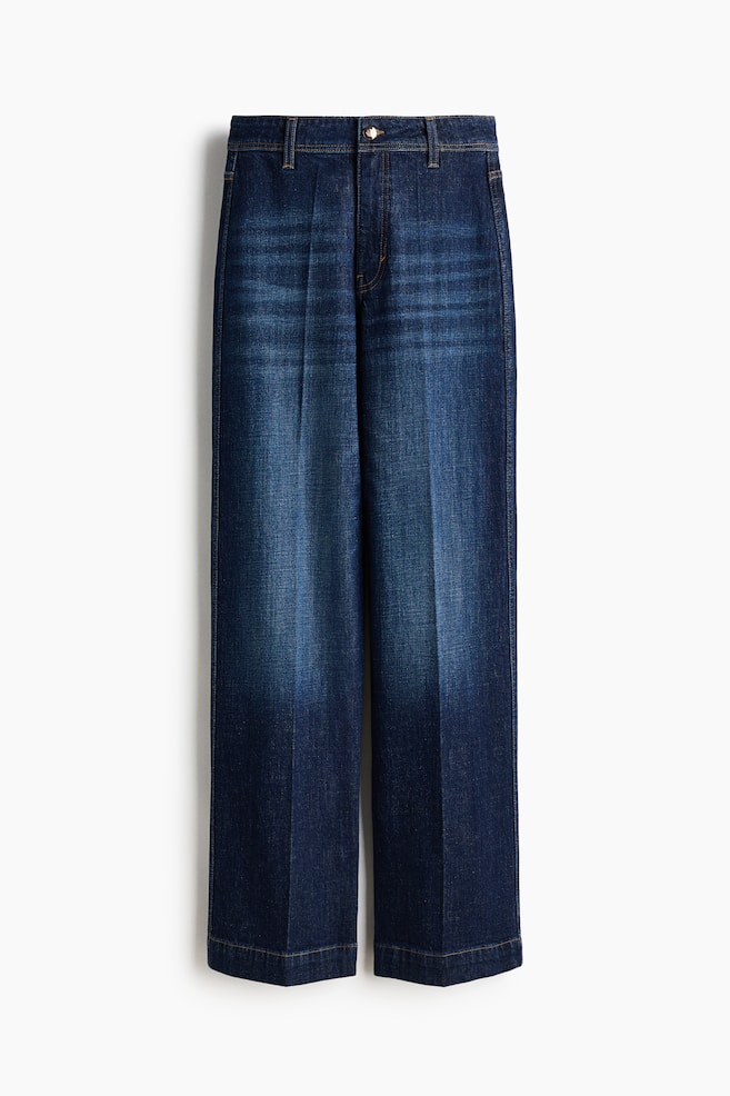 Wide High Jeans - Dark denim blue/Light denim blue/Dark denim blue/Light beige - 1
