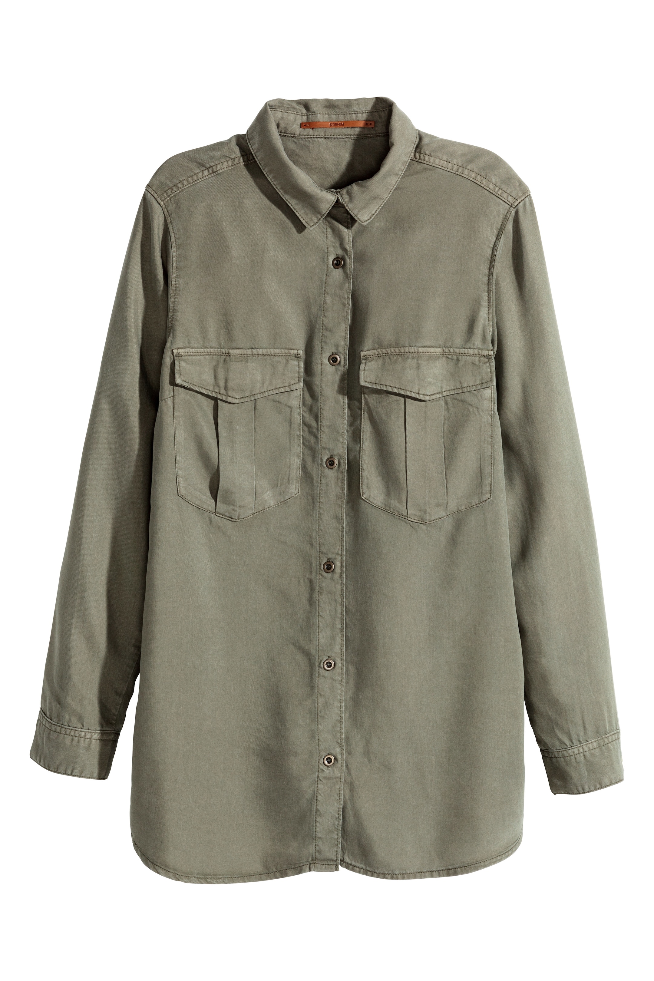 View larger image: Lyocell utility shirt - Khaki green - Ladies | H&M CA 1