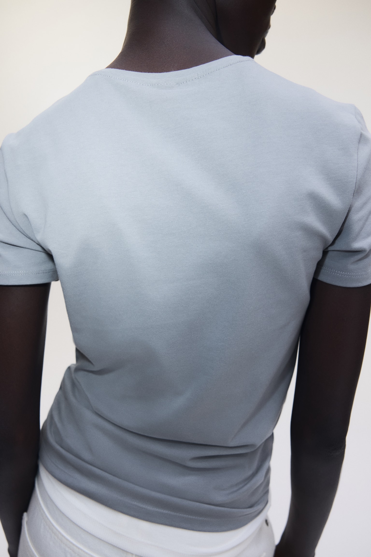 Áo thun ôm - Màu xám/Màu xanh tím than/Màu nâu/Màu đen/Màu trắng - 3