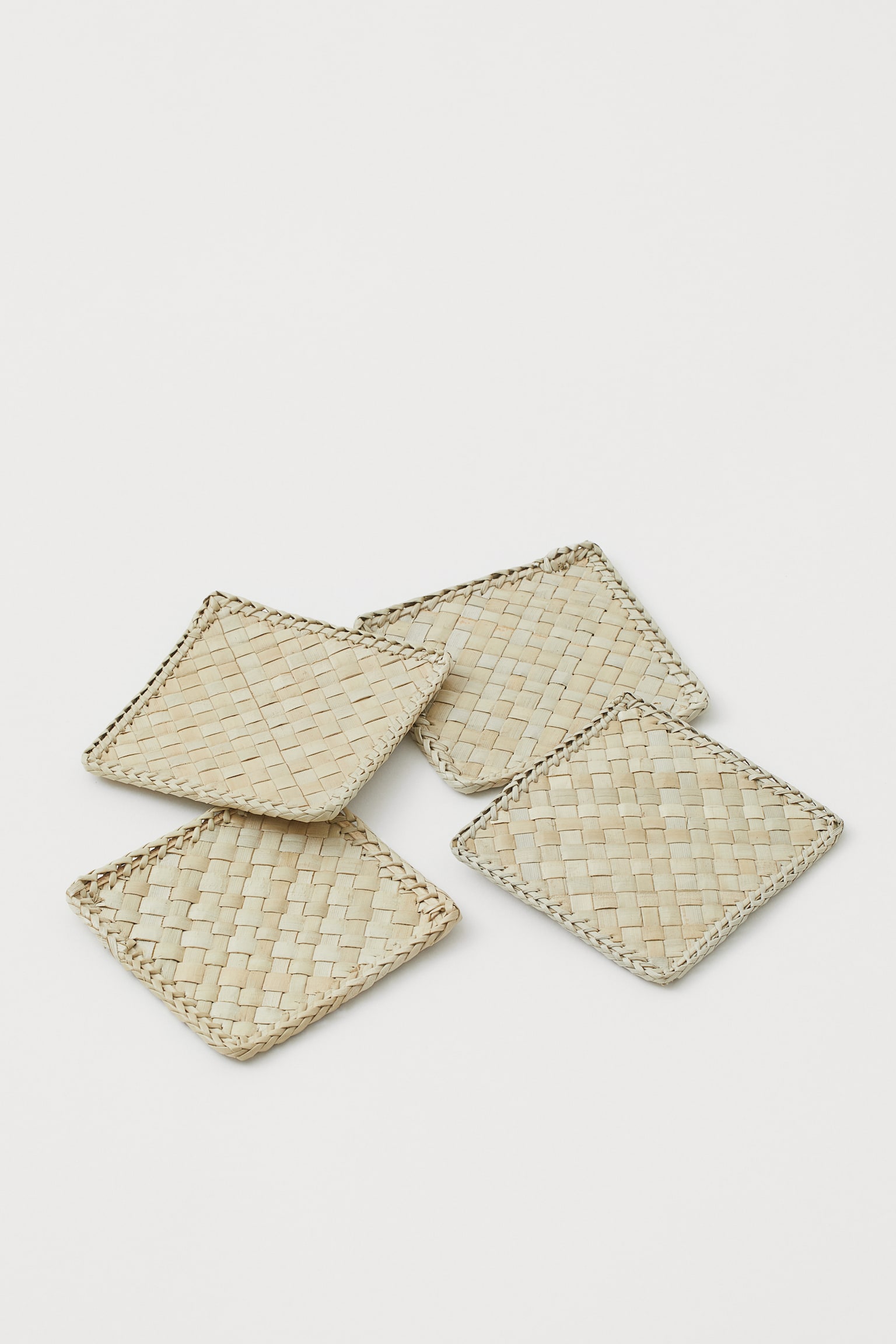 Pack de 4 posavasos trenzados - Beige claro