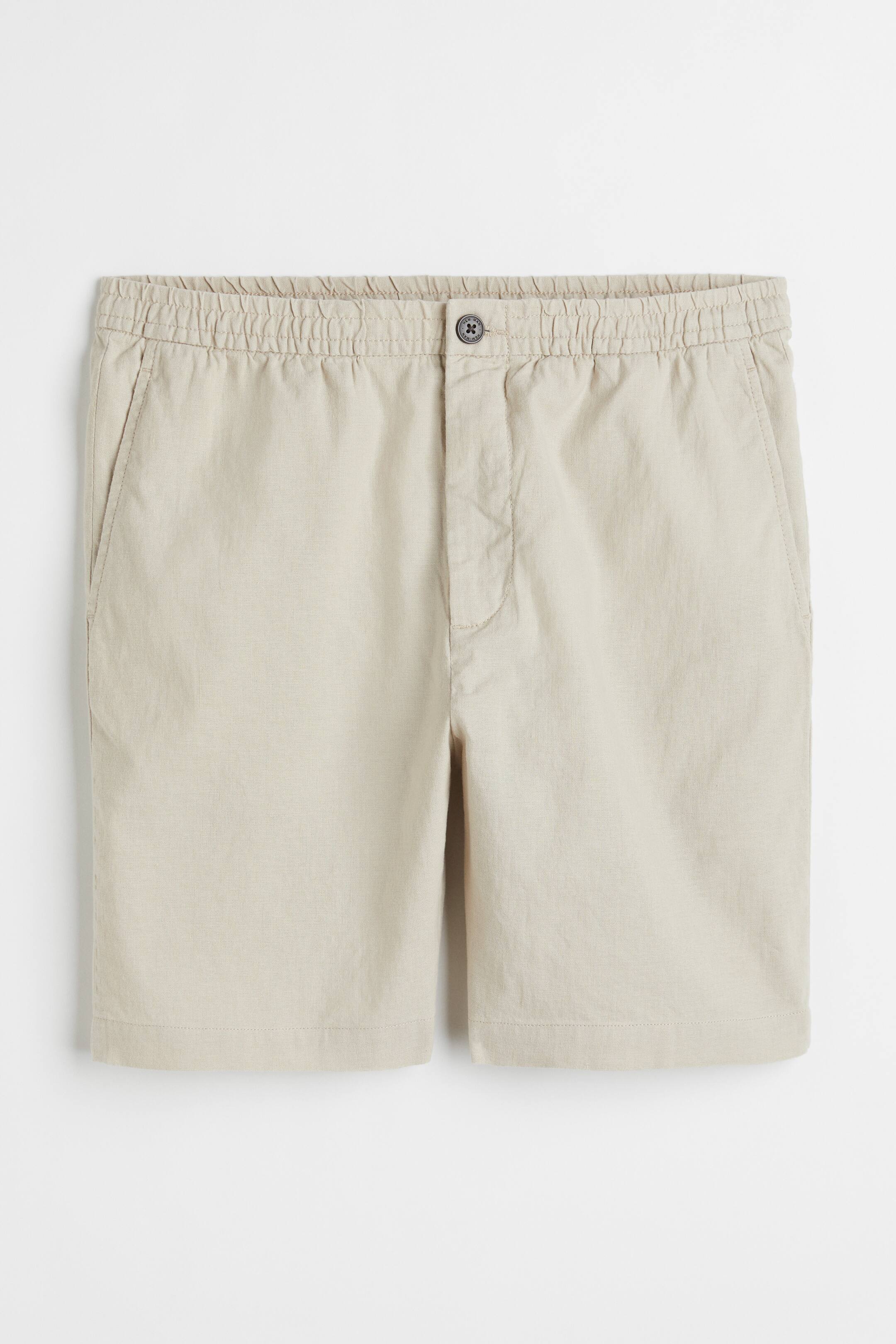 View larger image: Regular Fit Linen-blend shorts - Beige - Men | H&M 1