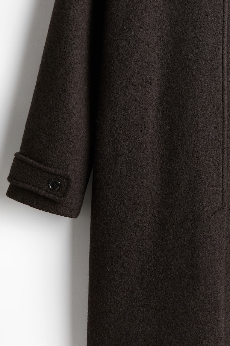 Regular Fit Wool Blend Car Coat Brown Men H&M AU