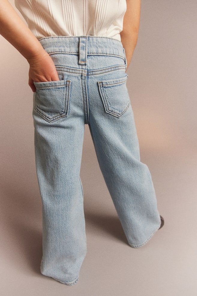 Wide Leg Jeans - Ljus denimblå - 4