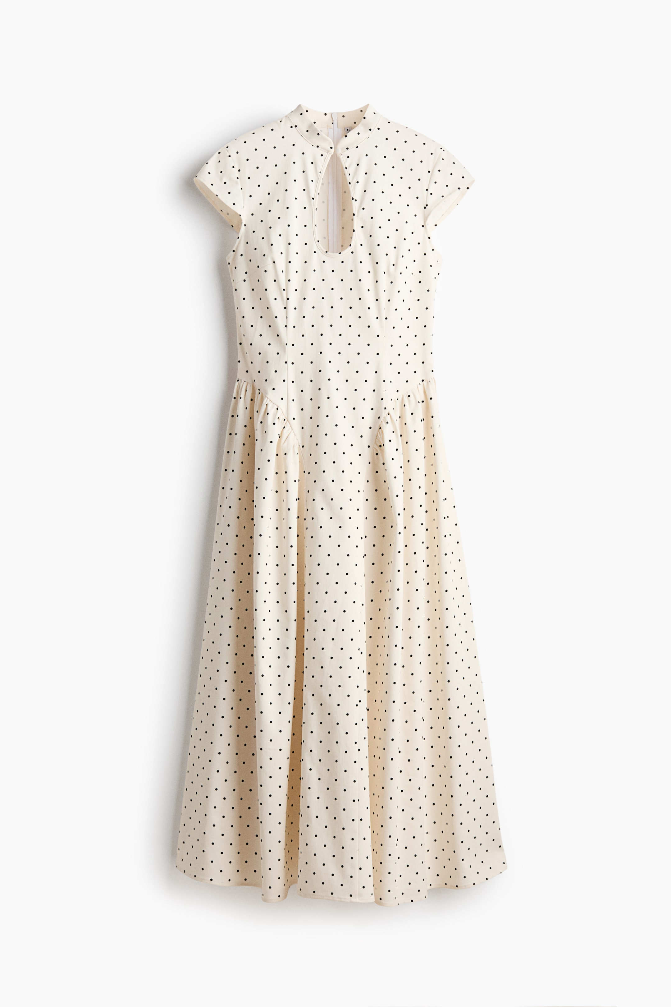 Cotton Dress with Flared Skirt