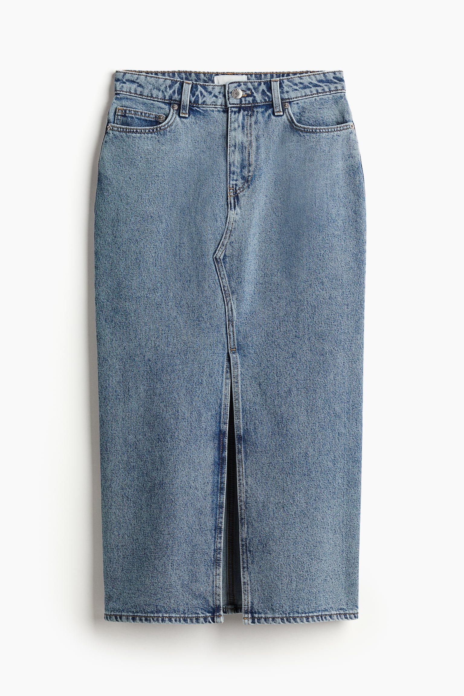 Midi Denim Skirt - Denim blue/Dark denim blue/Light denim blue - 2